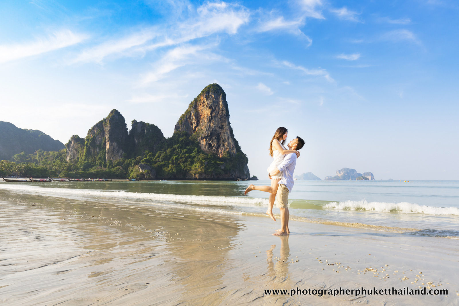 couple photoshoot at Railay beach Krabi Thailand