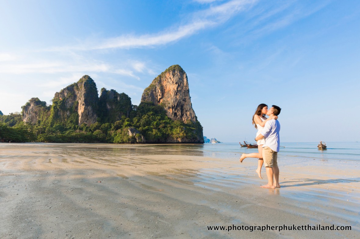 couple photoshoot at Railay beach Krabi Thailand