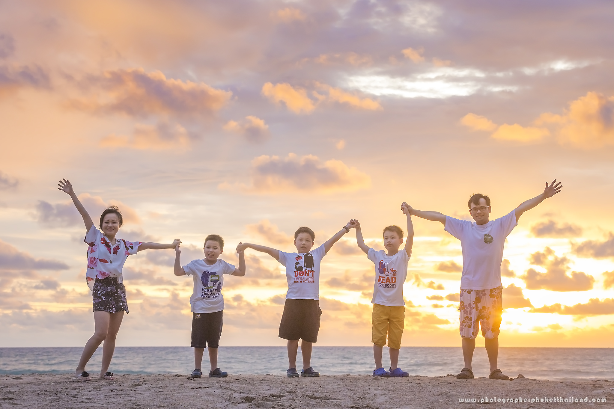 family photoshoot at kamala beach phuket