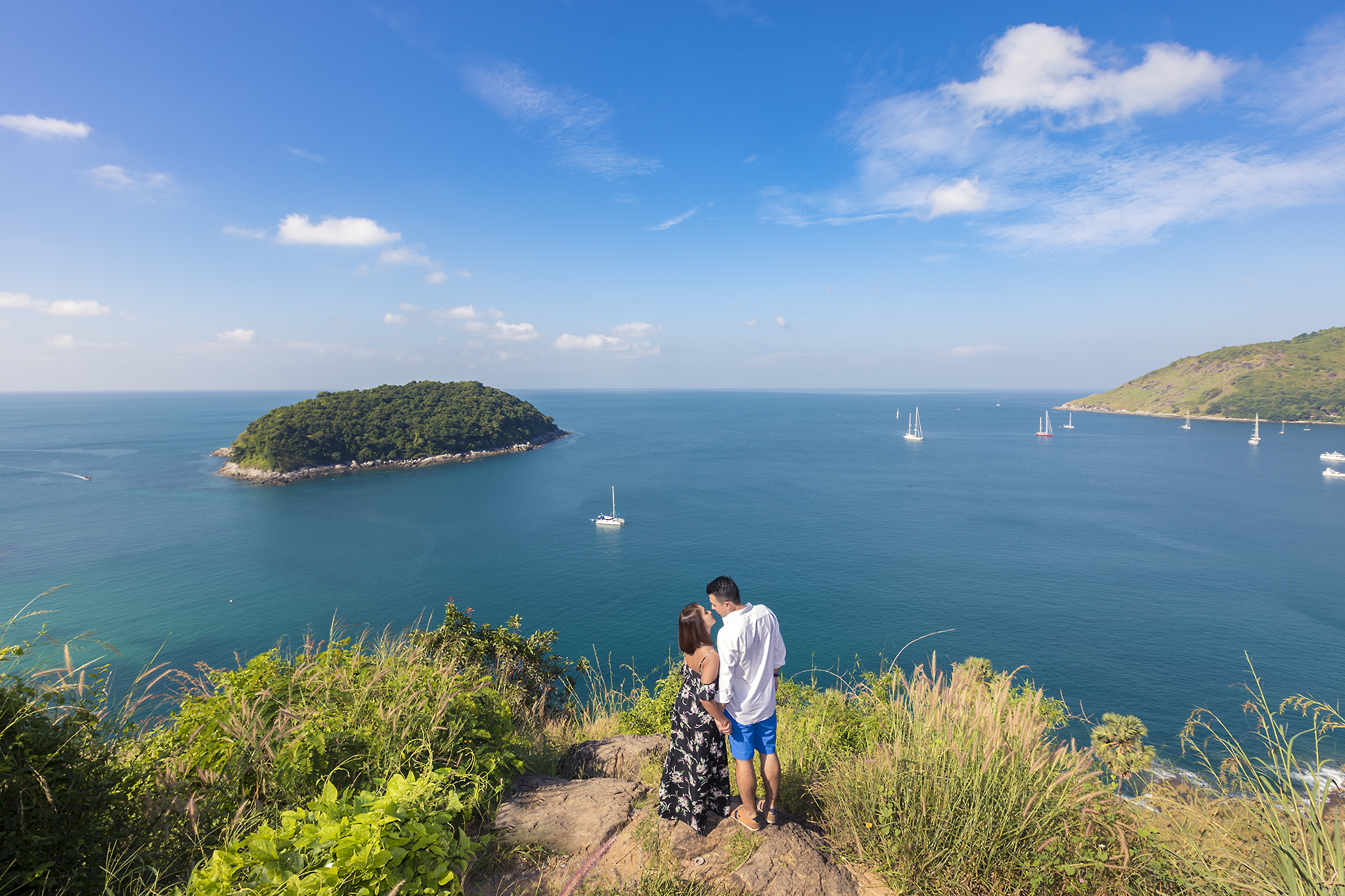 Honeymoon couple photoshoot at windmill viewpoint Phuket