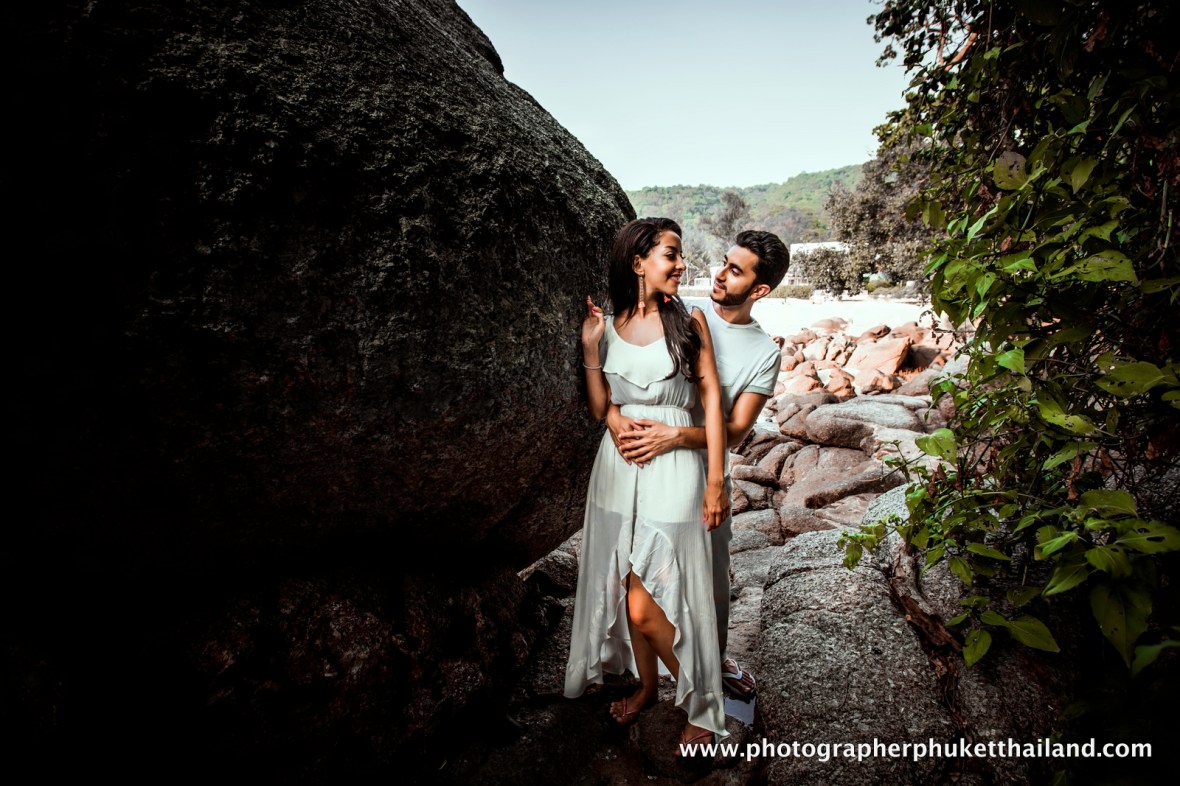Honeymoon couple photoshoot at kata noi phuket thailand