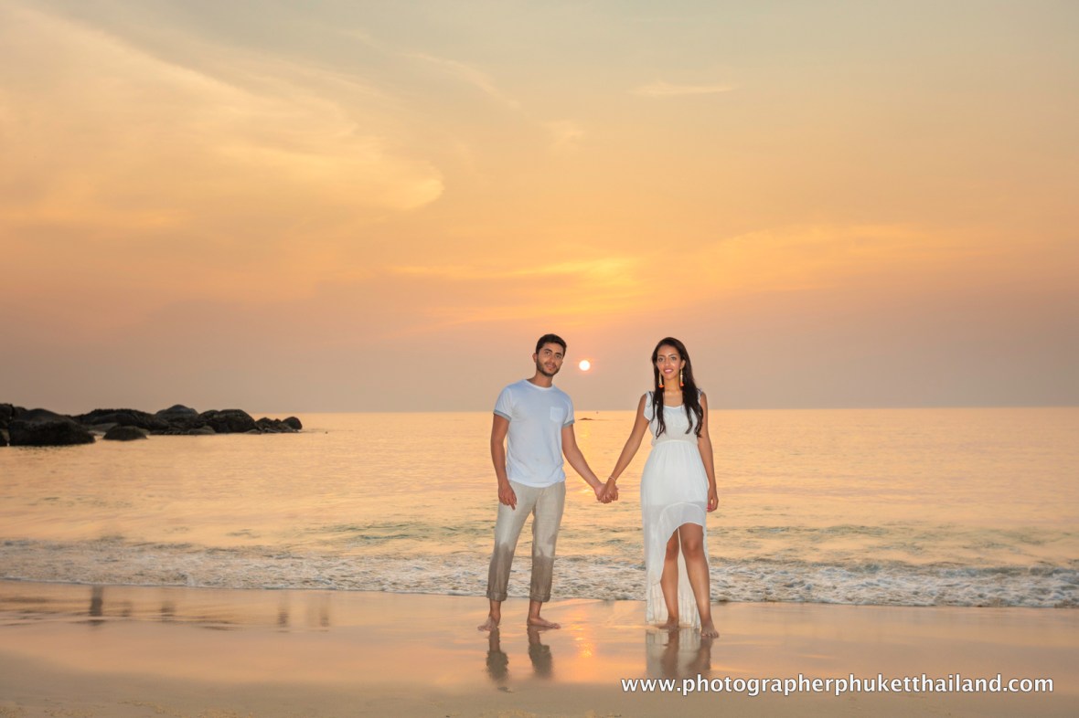 Honeymoon couple photoshoot at kata noi phuket thailand