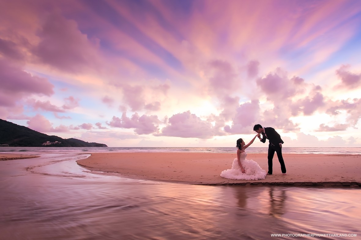 pre wedding photoshoot at nai yang beach thailand