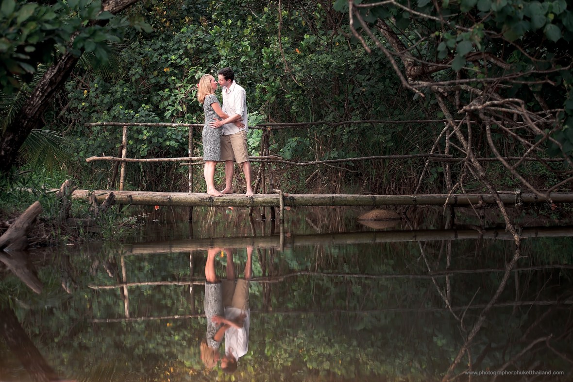 honeymoon couple photoshoot at small sandy beach khao lak phang nga