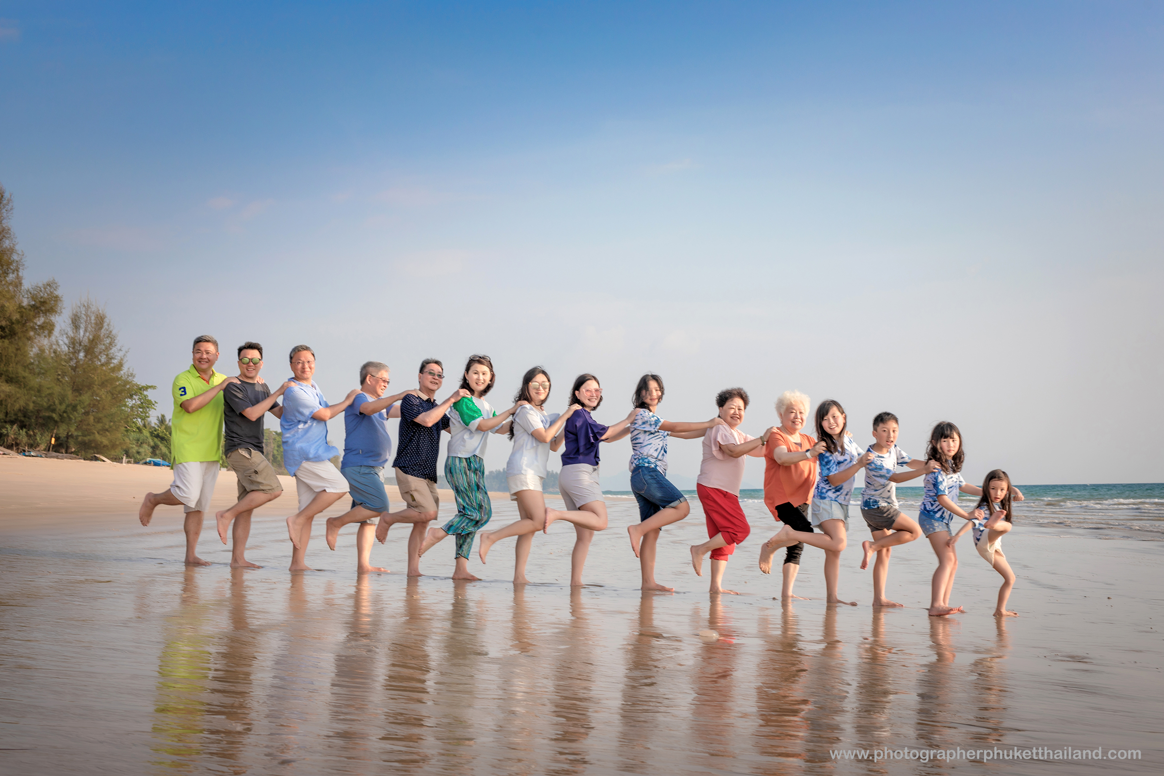 family reunion photoshoot at pi lay beach Phang nga Thailand