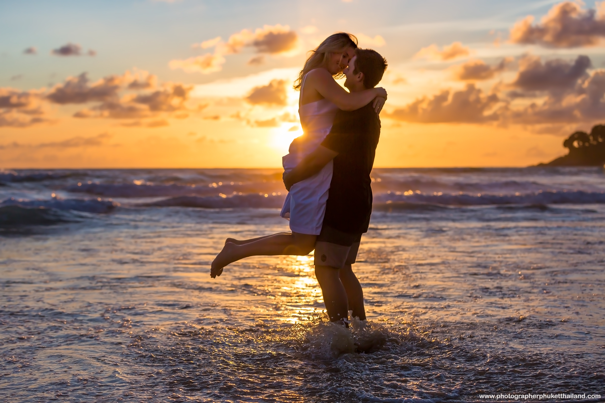 honeymoon photoshoot at karon beach Phuket Thailand