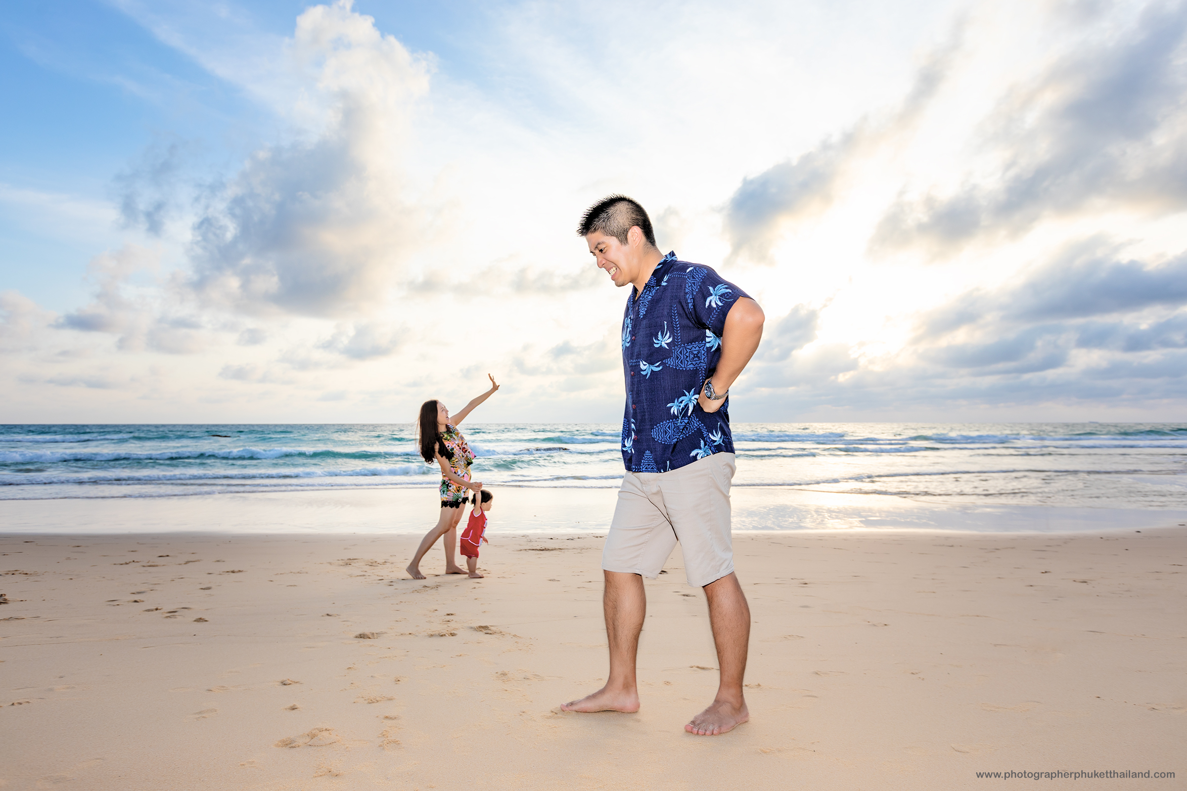 family photoshoot at kamala beach phuket