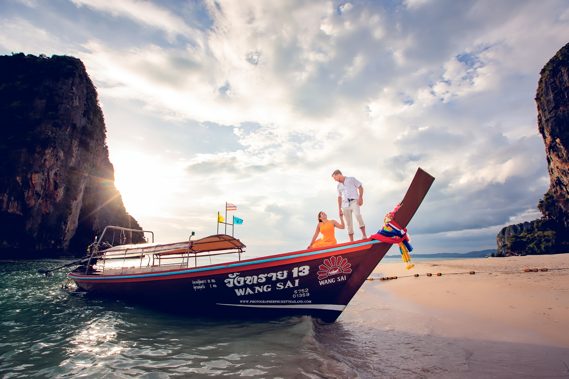 honeymoon photoshoot at pranang cave beach krabi