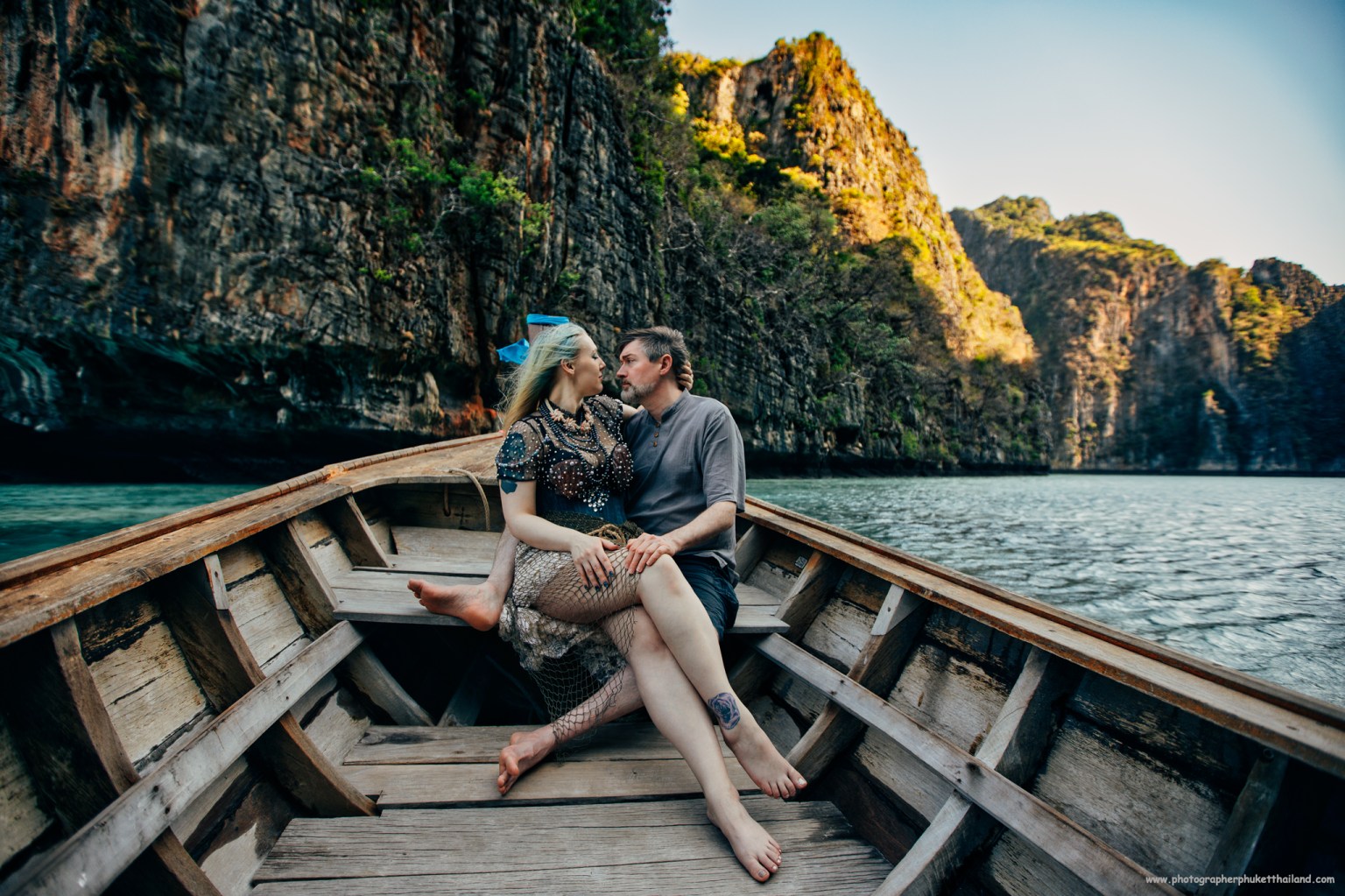 Couple photoshoot at Pileh Lagoon Phi Phi island by Phuket photographer