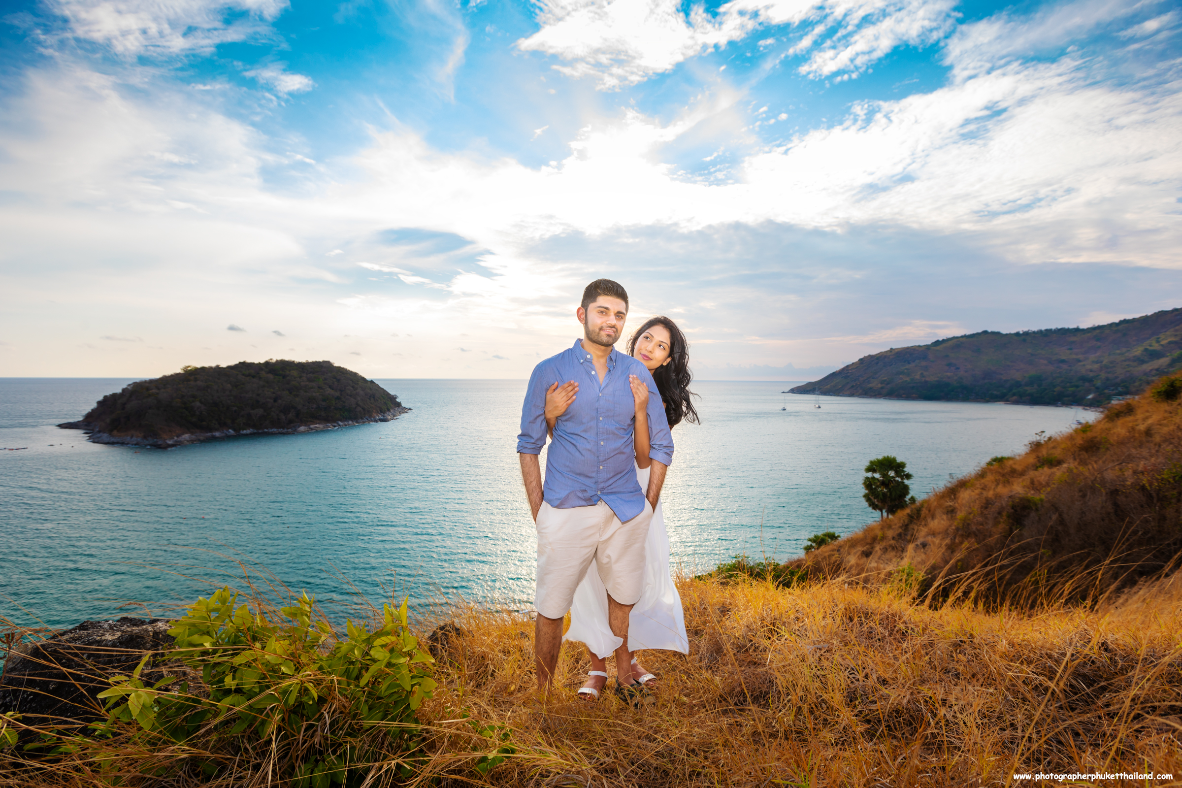 Honeymoon couple photoshoot at windmill viewpoint Phuket