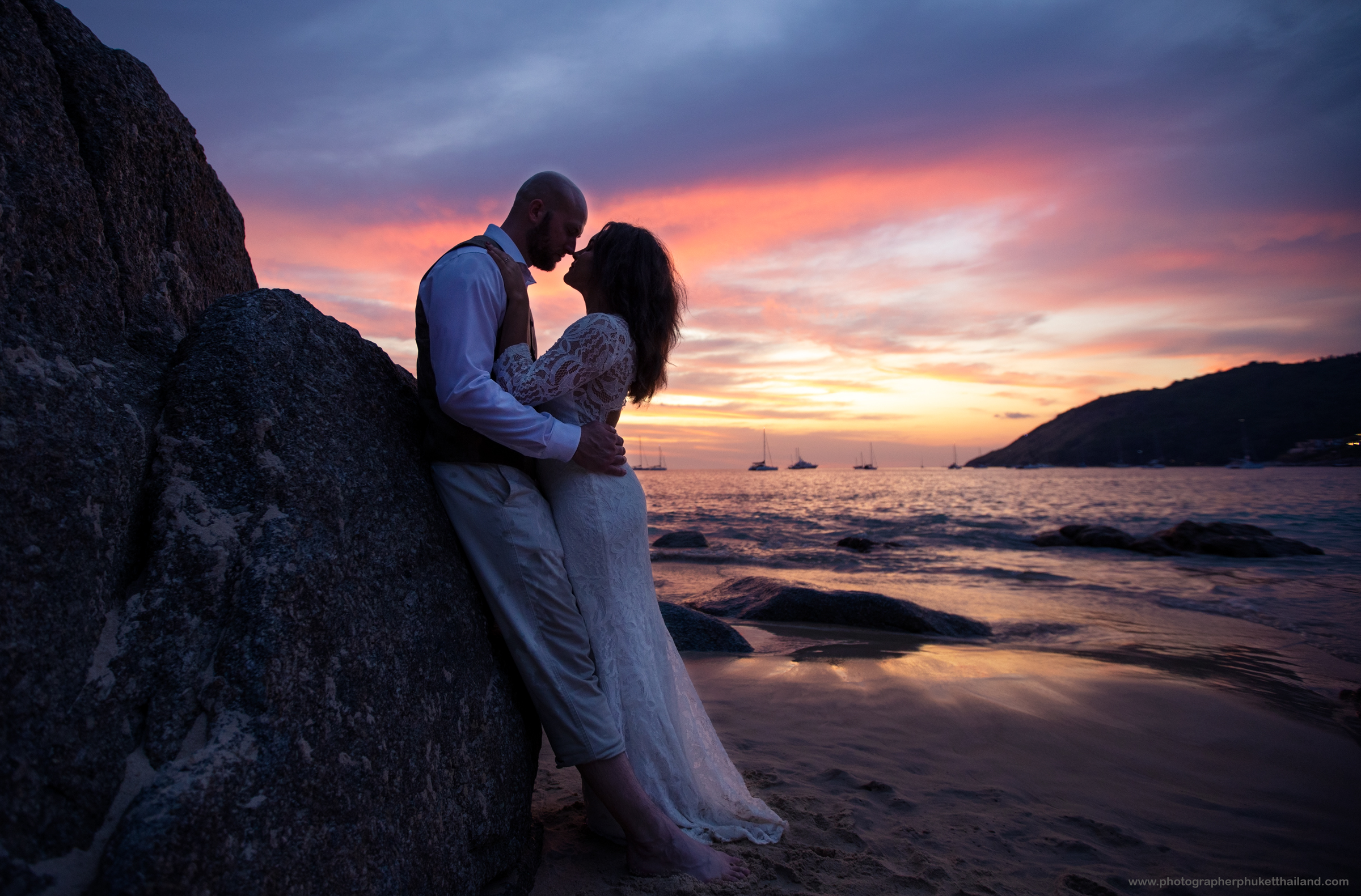 wedding photoshoot at Nai harn beach Phuket Thailand