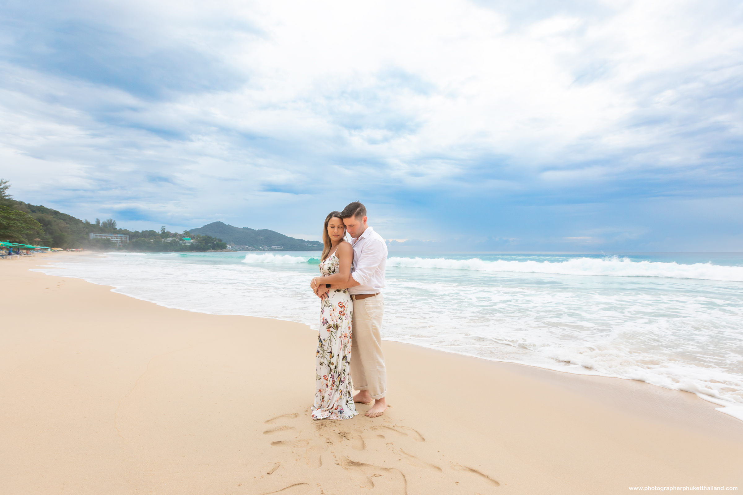 Honeymoon couple photoshoot at Surin beach Phuket Thailand