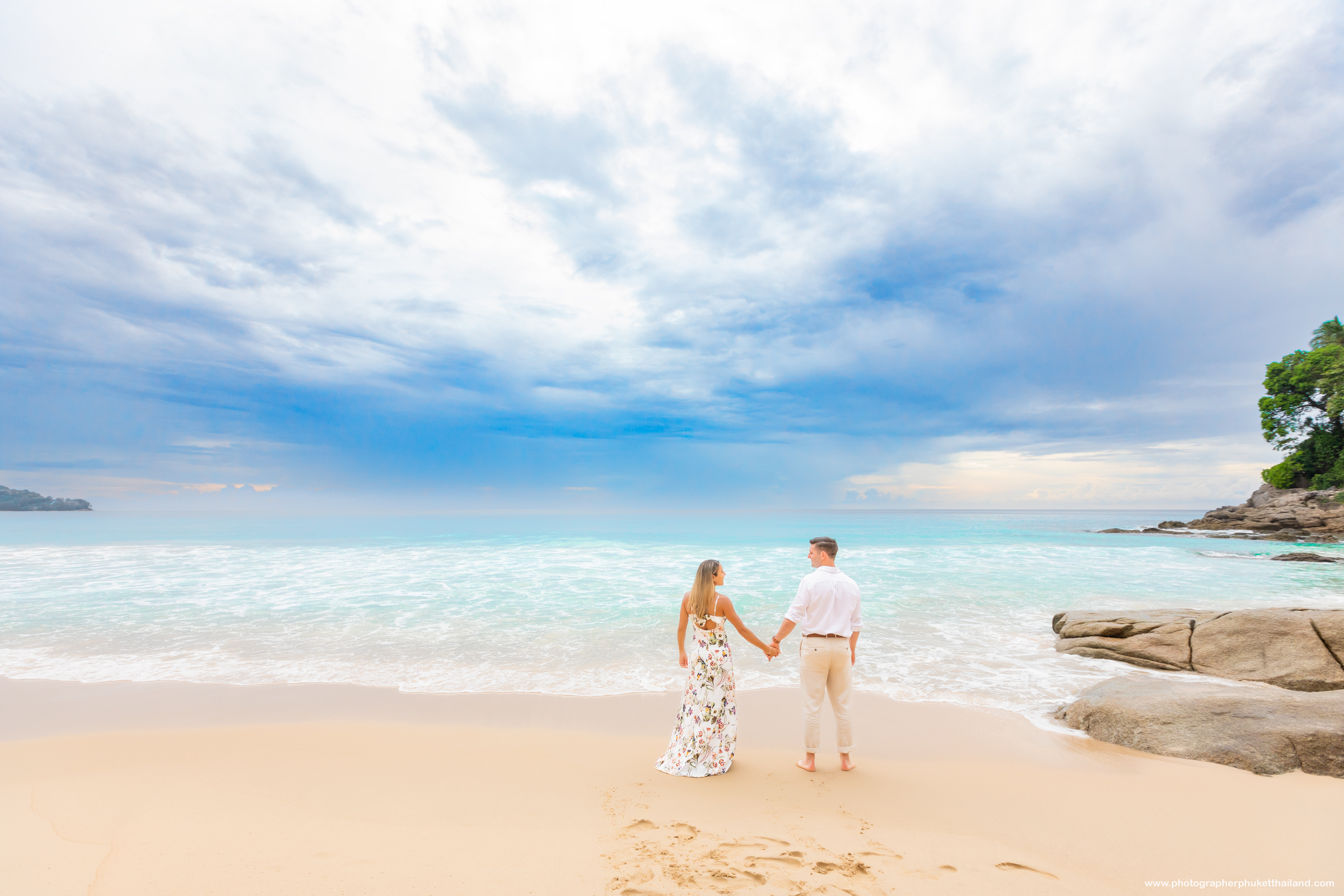 Honeymoon couple photoshoot at Surin beach Phuket Thailand