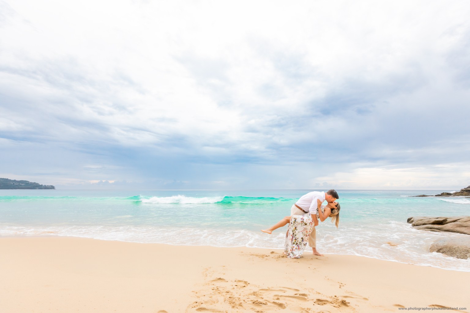 Honeymoon couple photoshoot at Surin beach Phuket Thailand