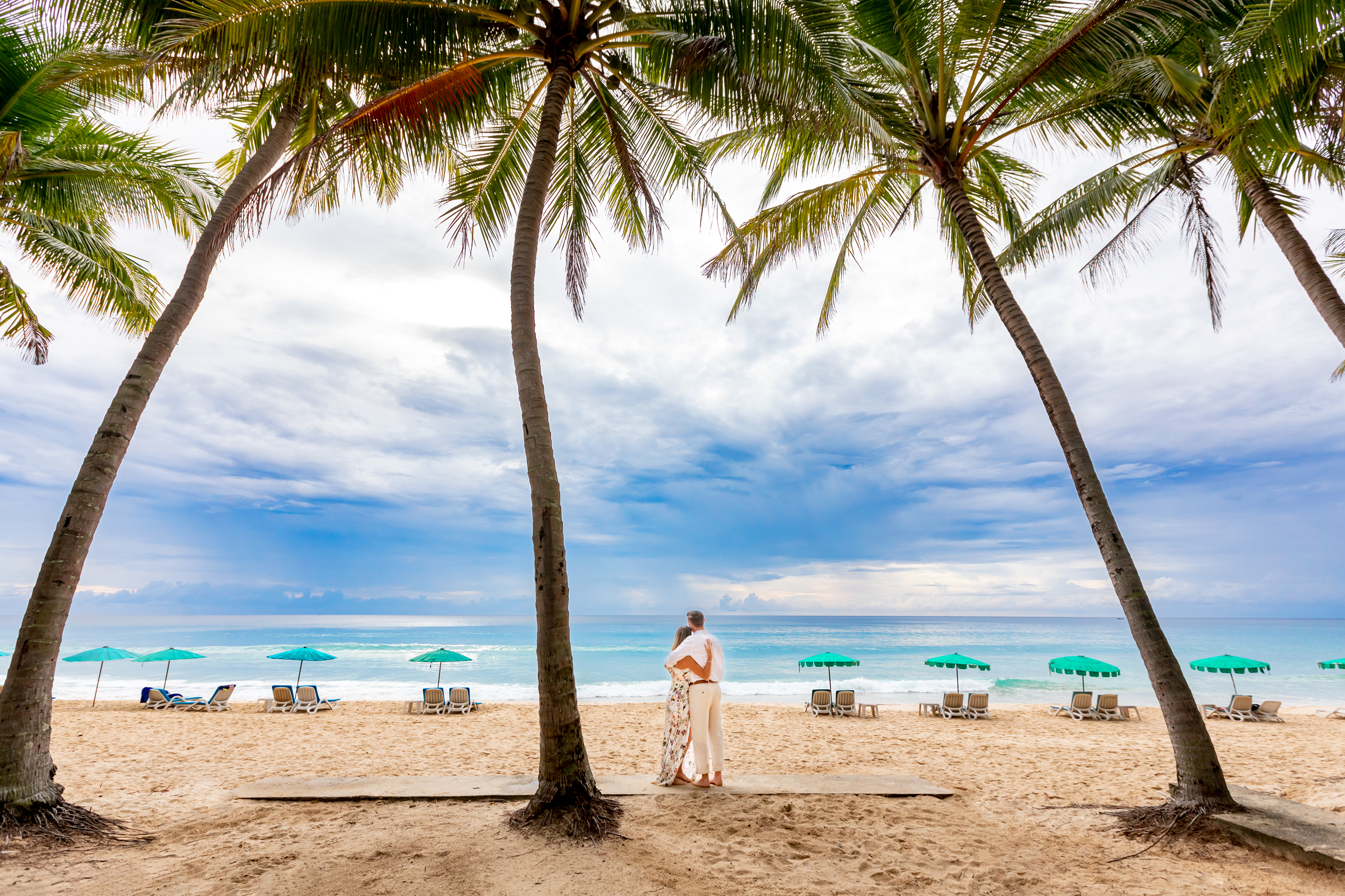 Honeymoon couple photoshoot at Surin beach Phuket Thailand