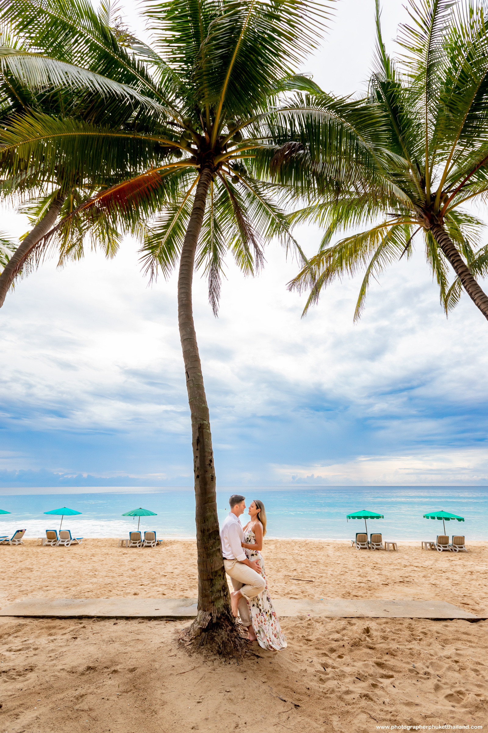Honeymoon couple photoshoot at Surin beach Phuket Thailand