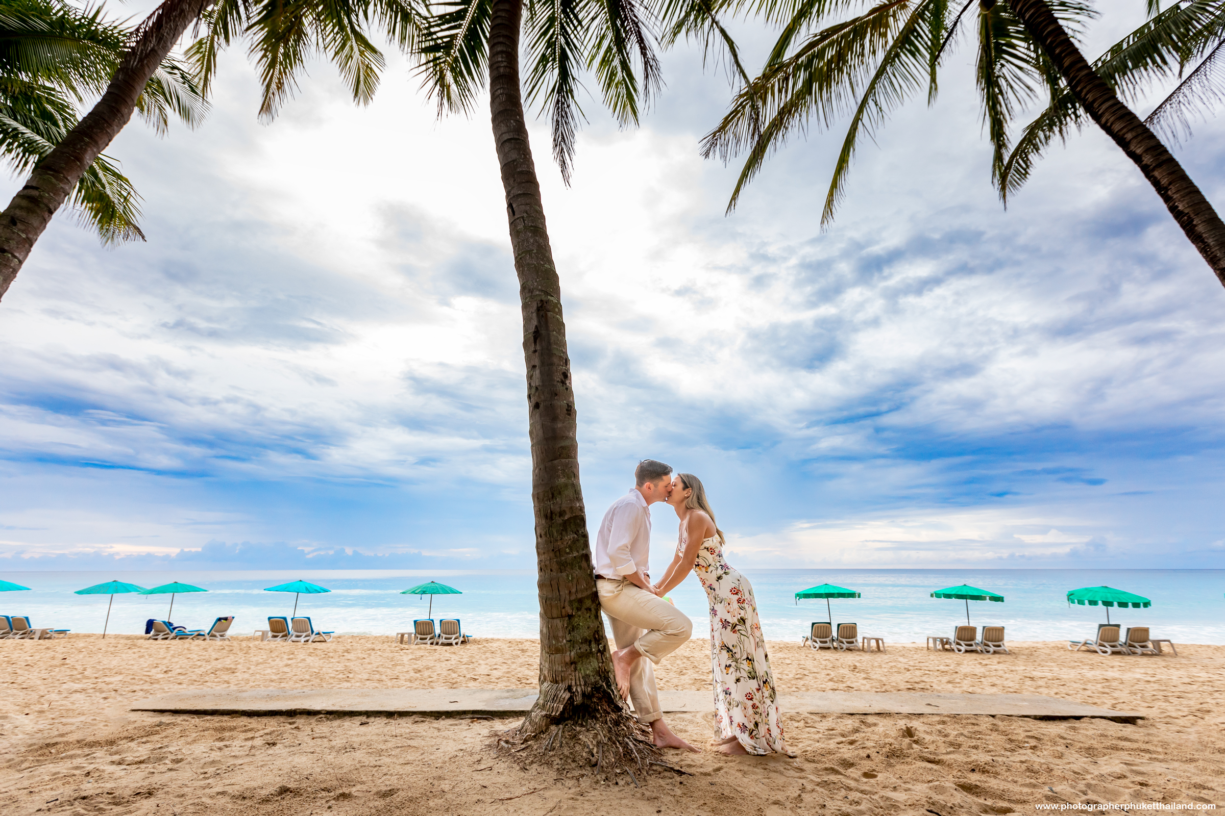 Honeymoon couple photoshoot at Surin beach Phuket Thailand