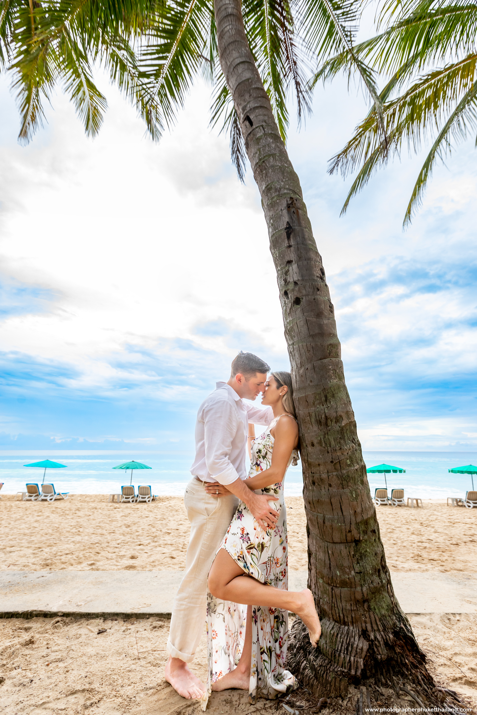 Honeymoon couple photoshoot at Surin beach Phuket Thailand