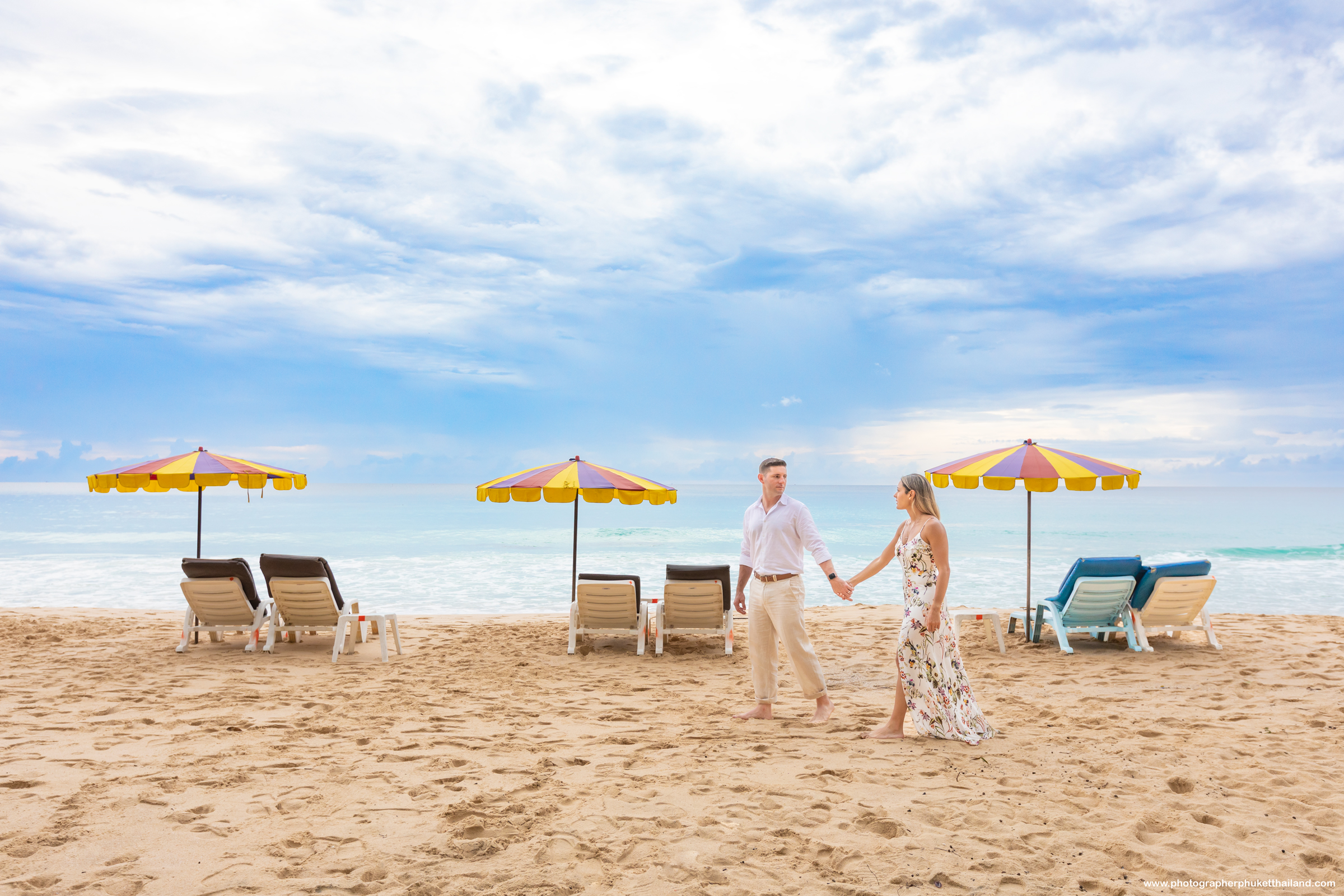 Honeymoon couple photoshoot at Surin beach Phuket Thailand