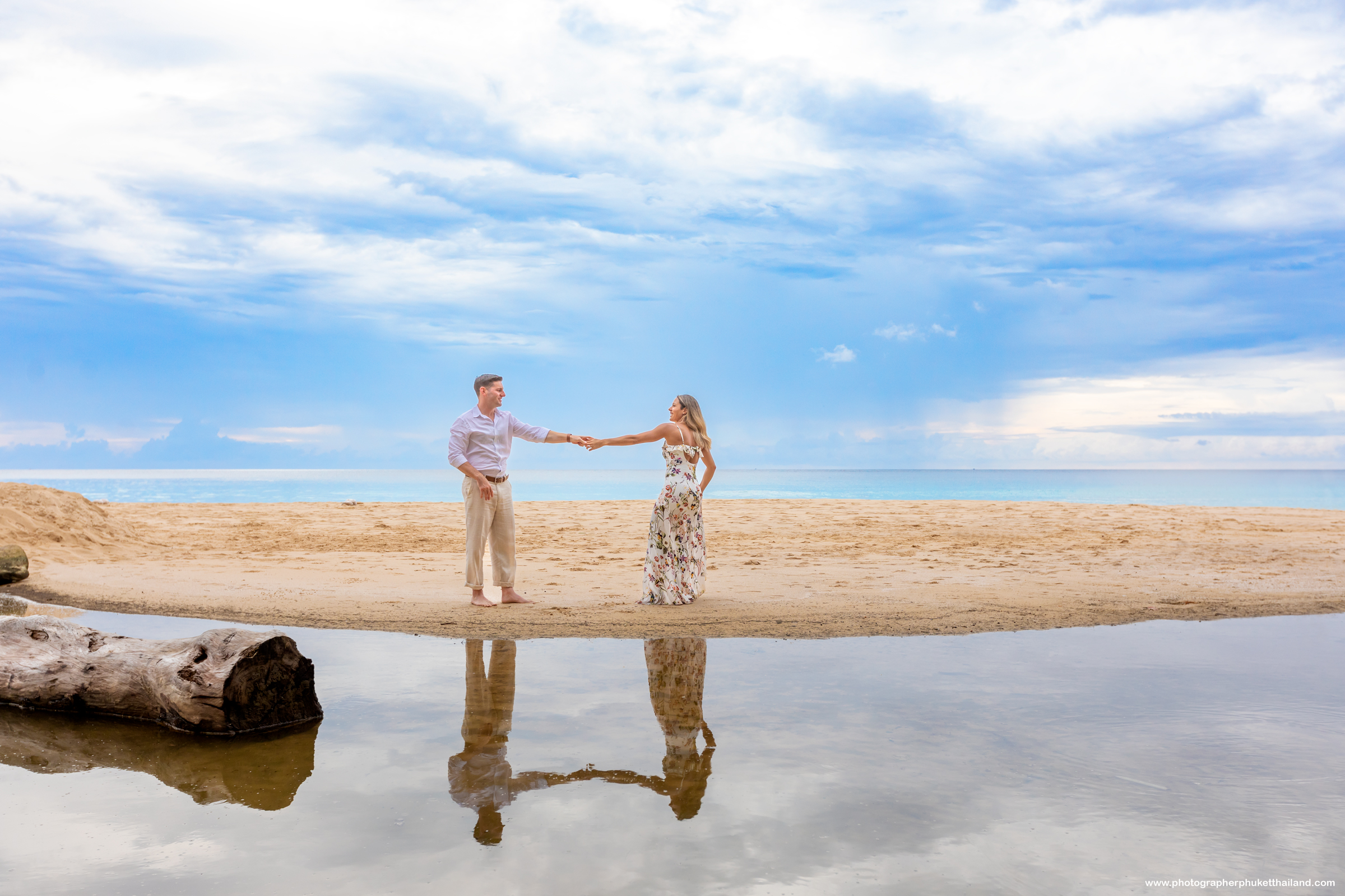 Honeymoon couple photoshoot at Surin beach Phuket Thailand