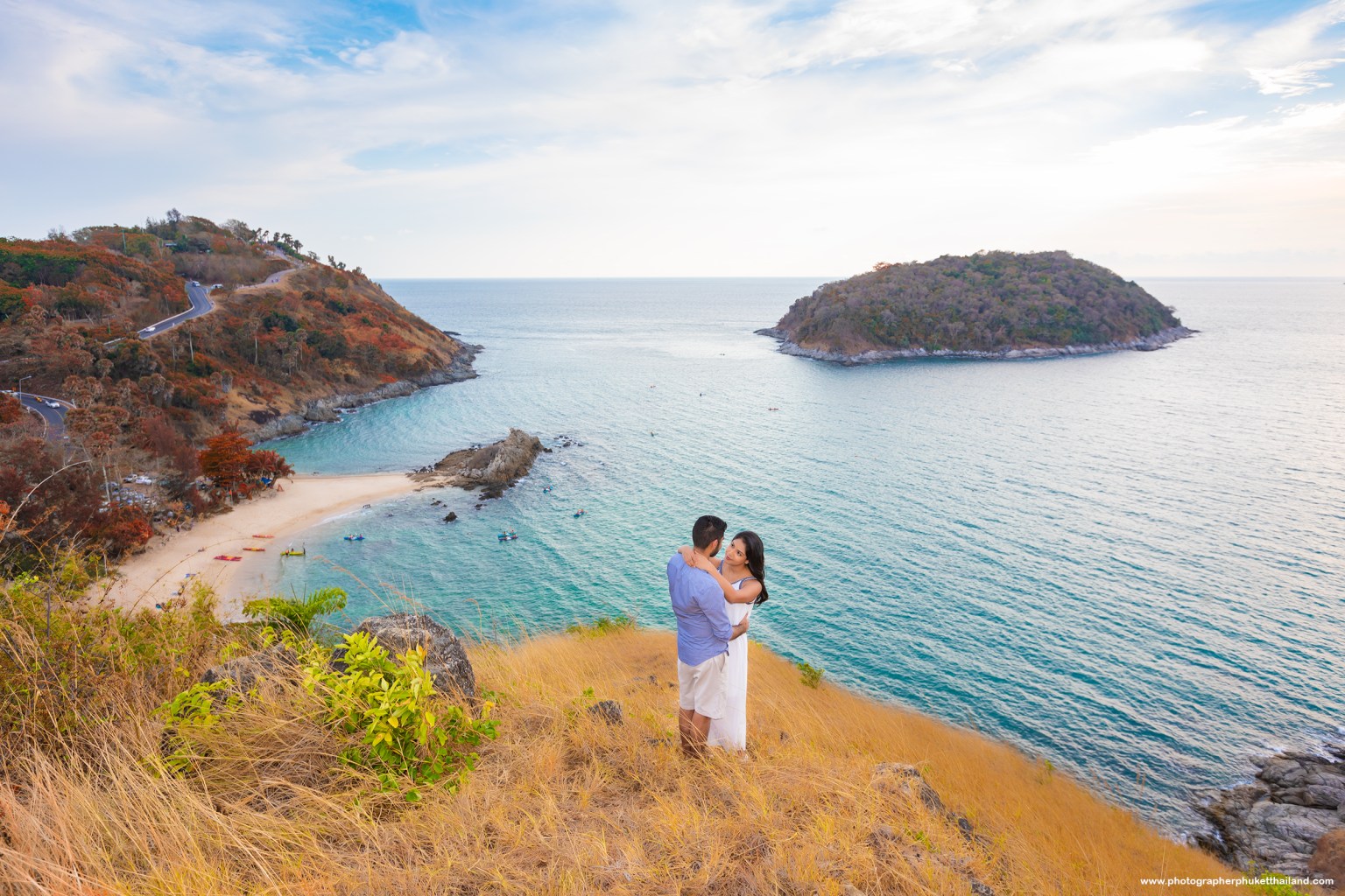 honeymoon couple photoshoot at windmill viewpoint phuket