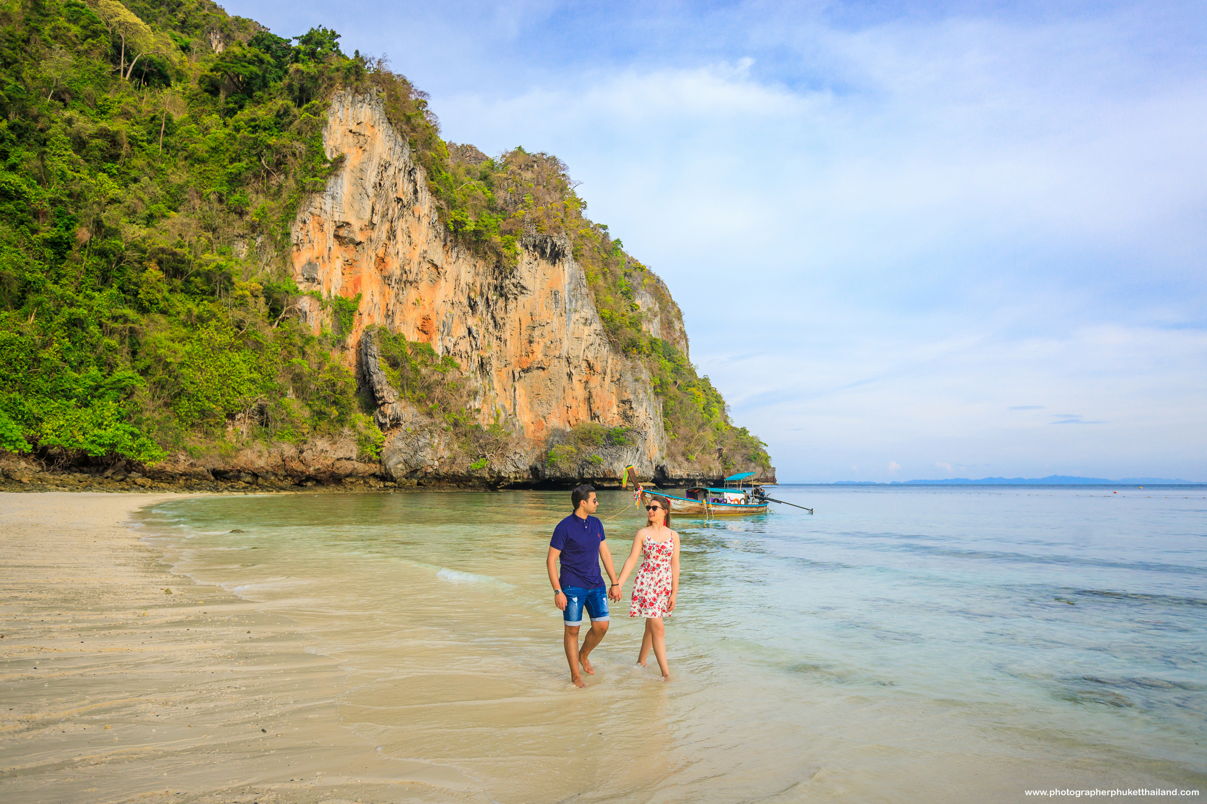 engagement photoshoot at monkey beach phi phi island krabi