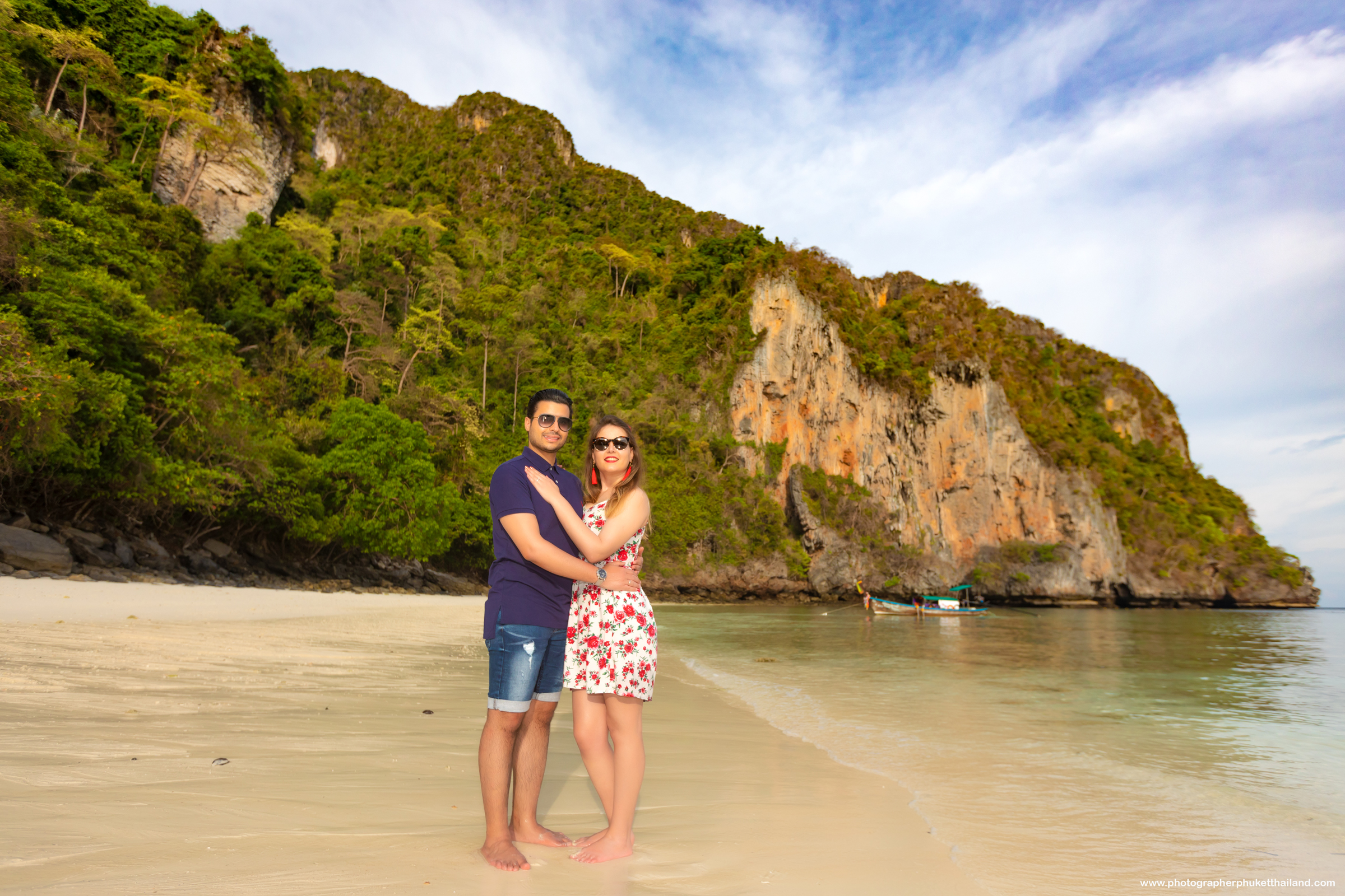 engagement photoshoot at monkey beach phi phi island krabi