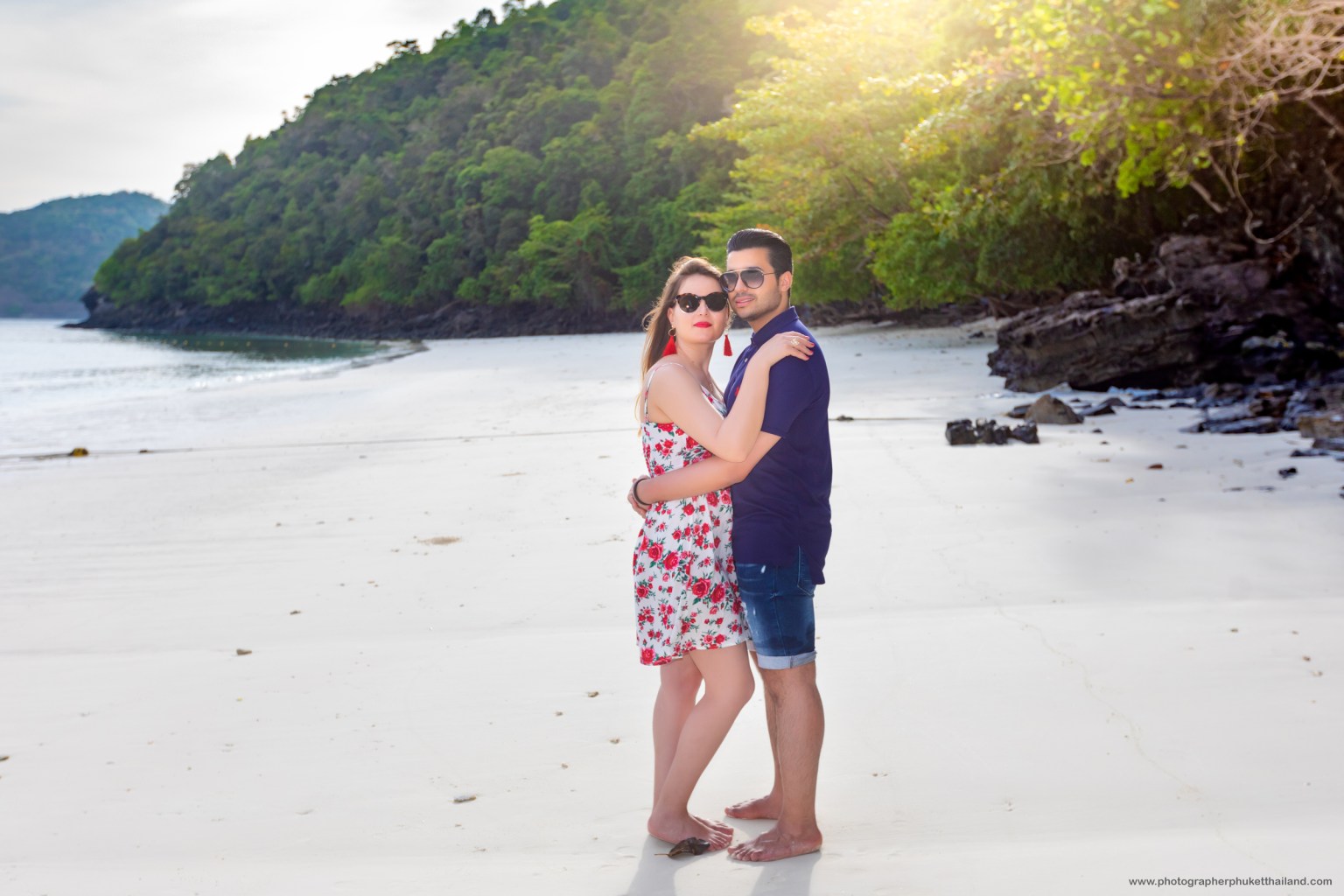 engagement photography  at monkey beach Phi Phi island Krabi Thailand