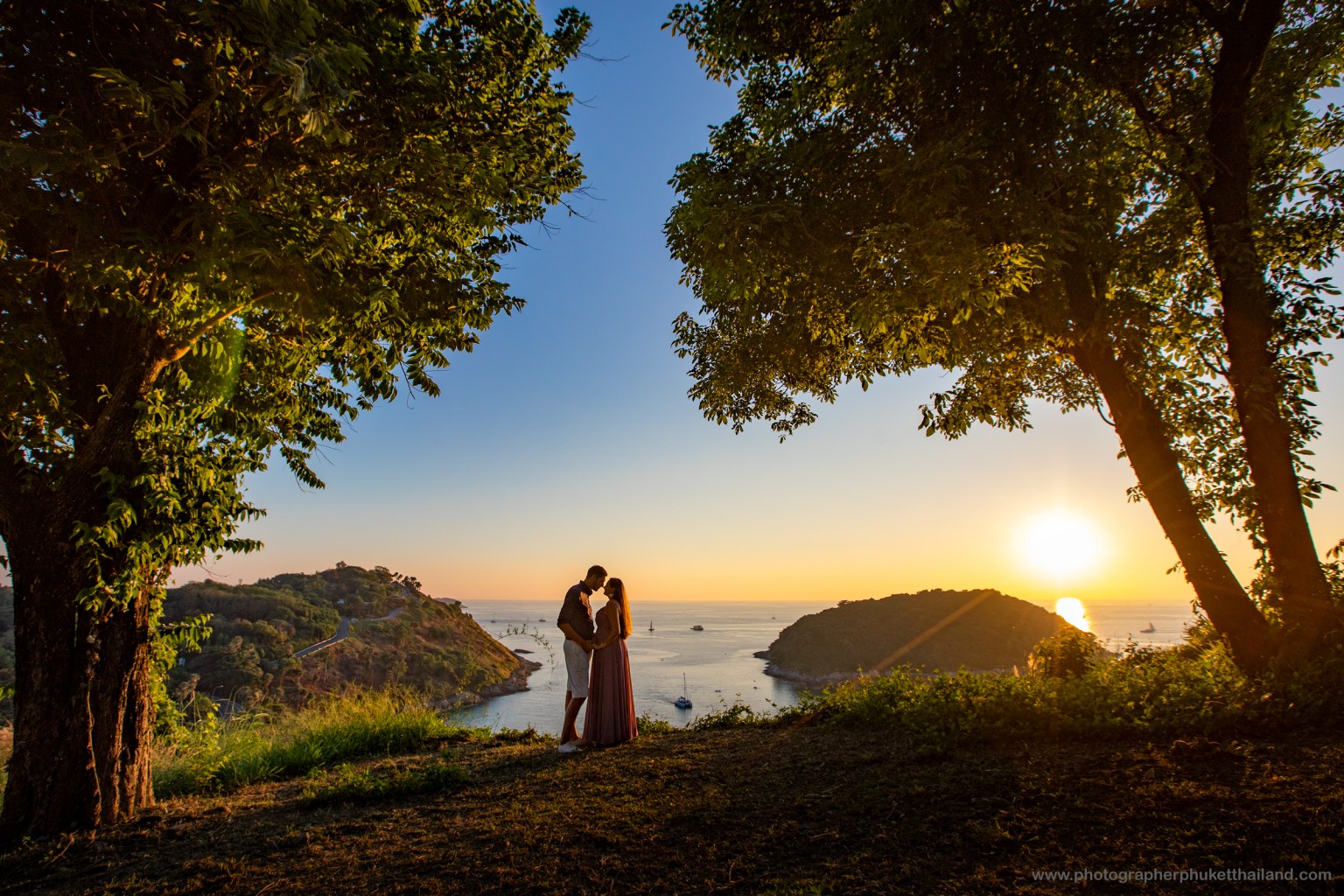Honeymoon couple photoshoot at windmill viewpoint Phuket