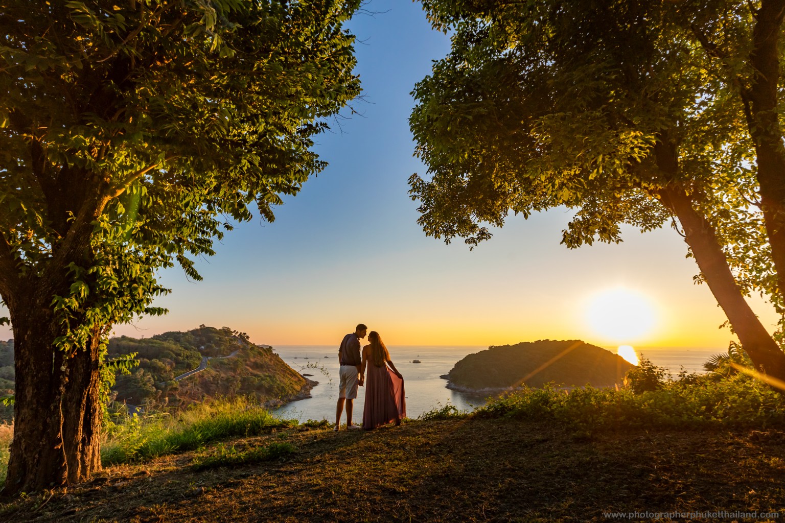 Honeymoon couple photoshoot at windmill viewpoint Phuket