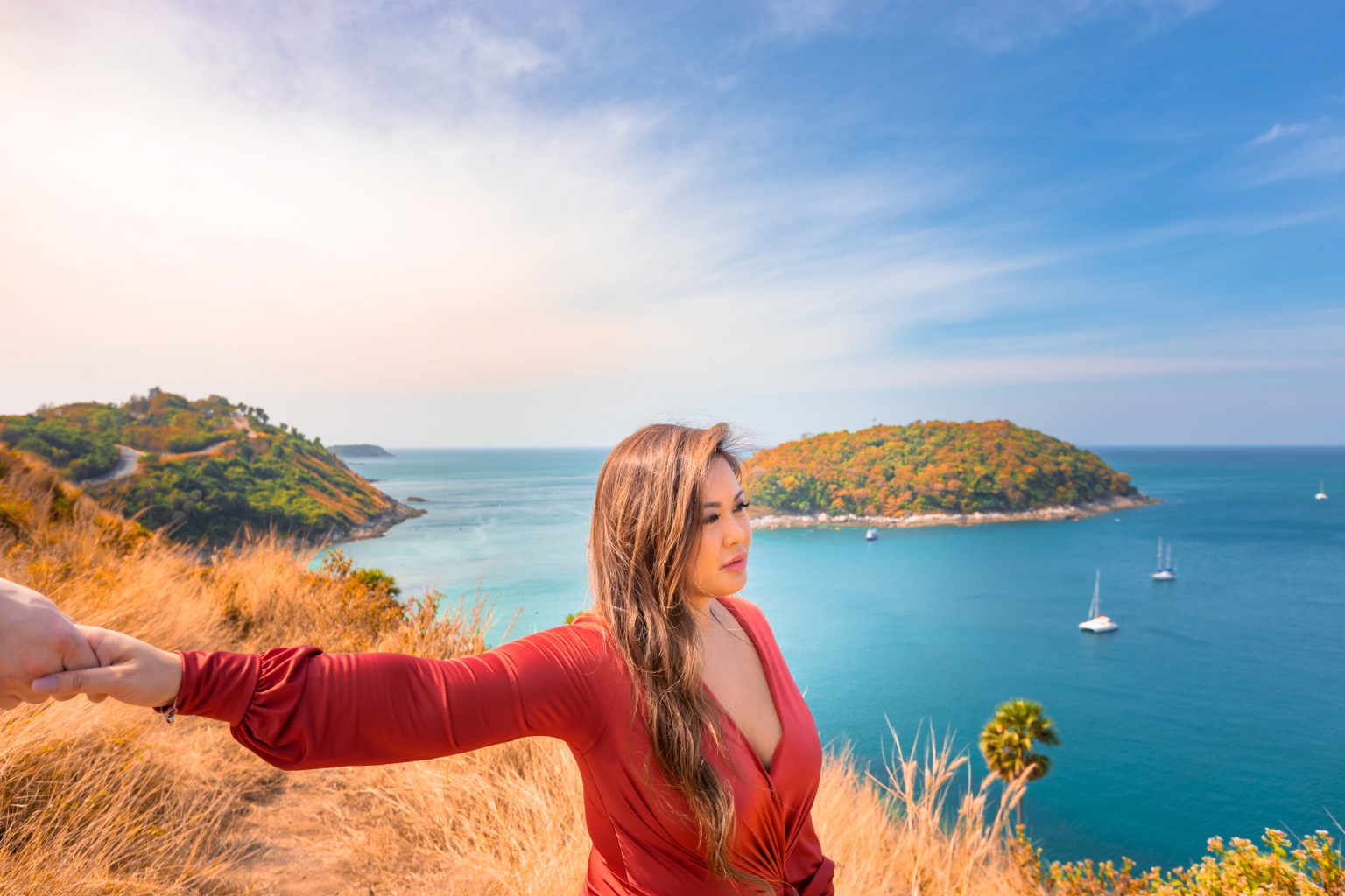 Honeymoon couple photoshoot at windmill viewpoint Phuket