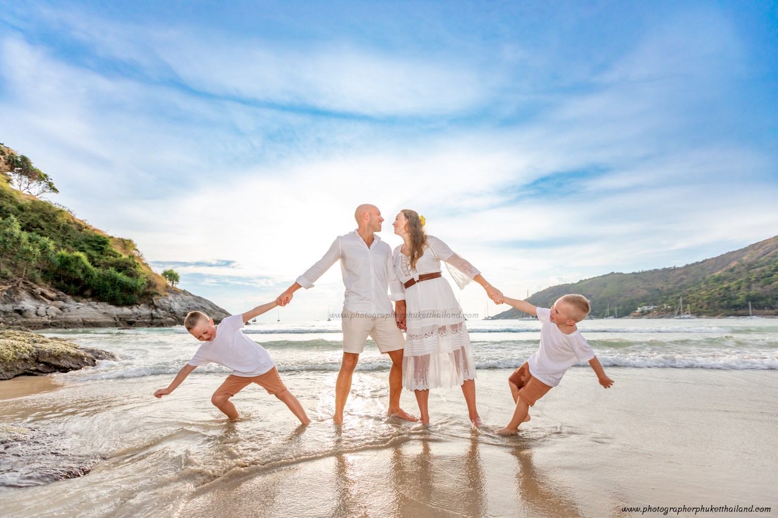 family photography at nai harn beach phuket