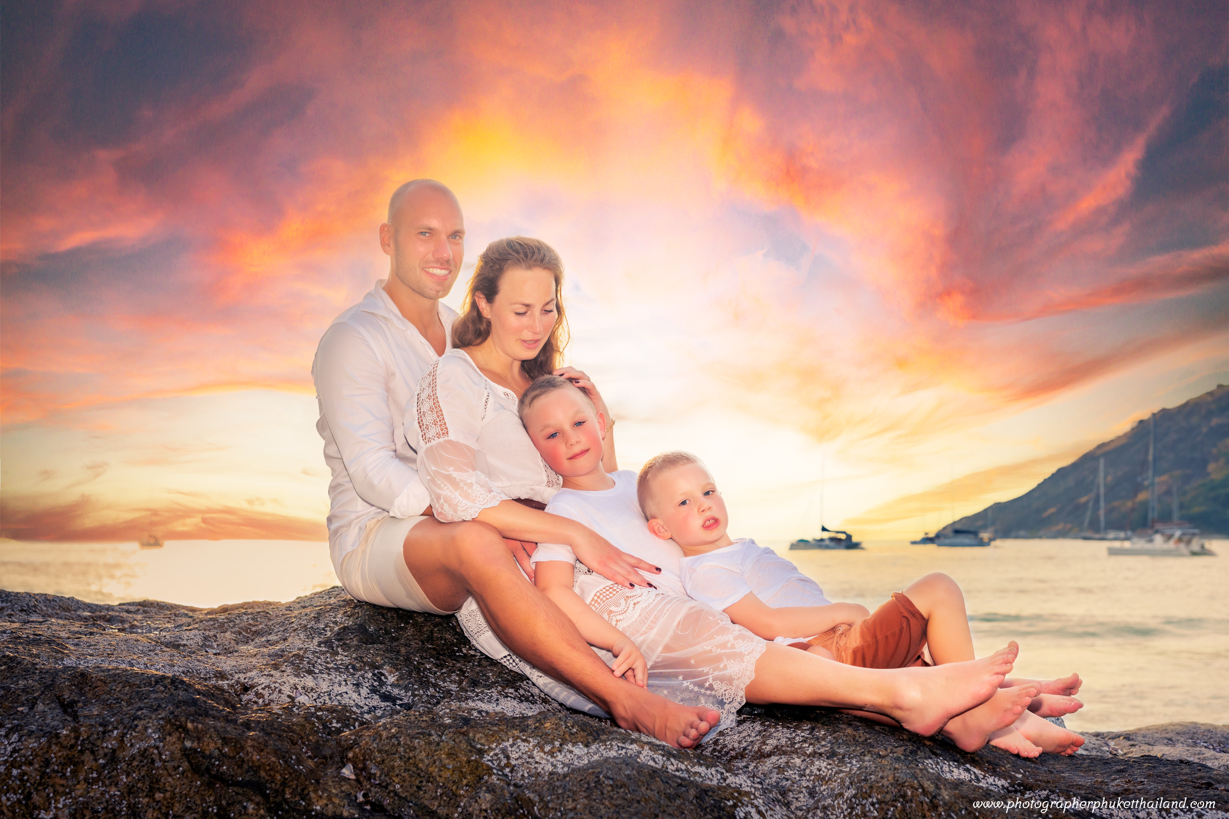 family photography at nai harn beach phuket