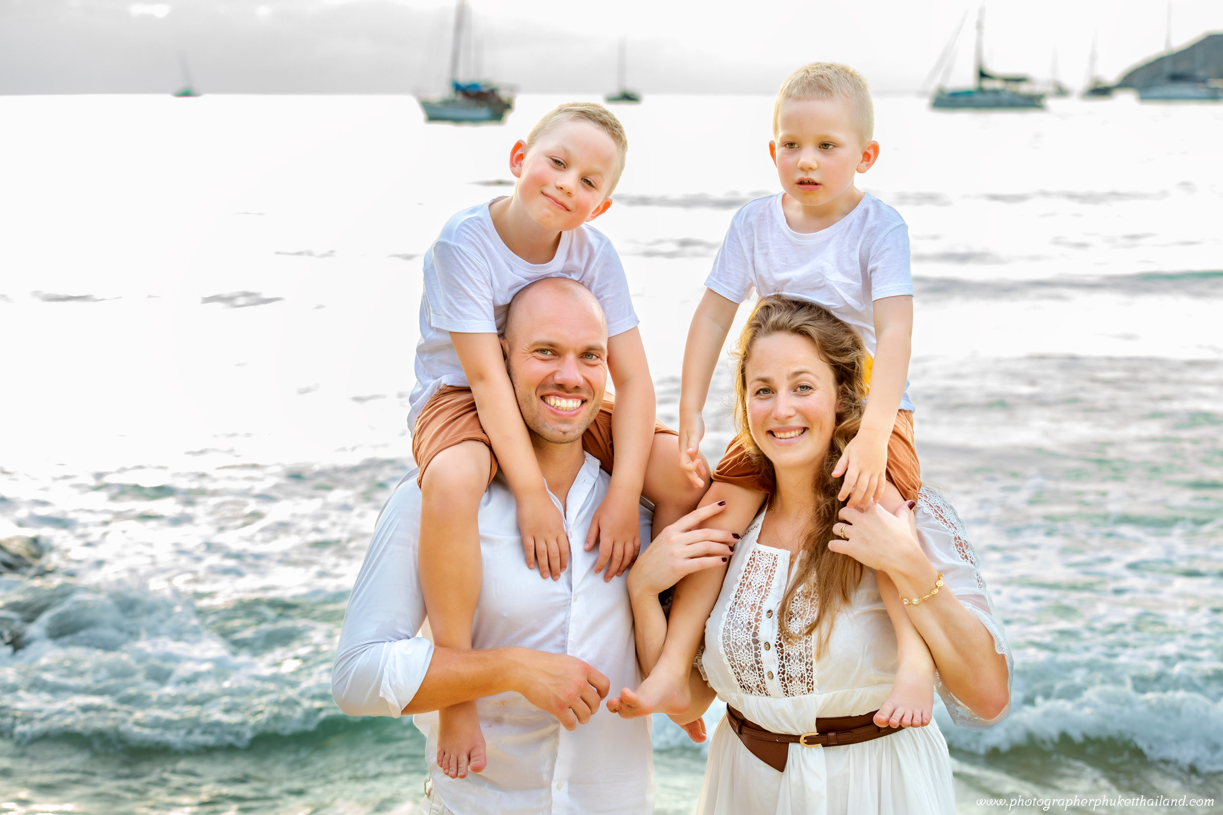 family photography at nai harn beach phuket