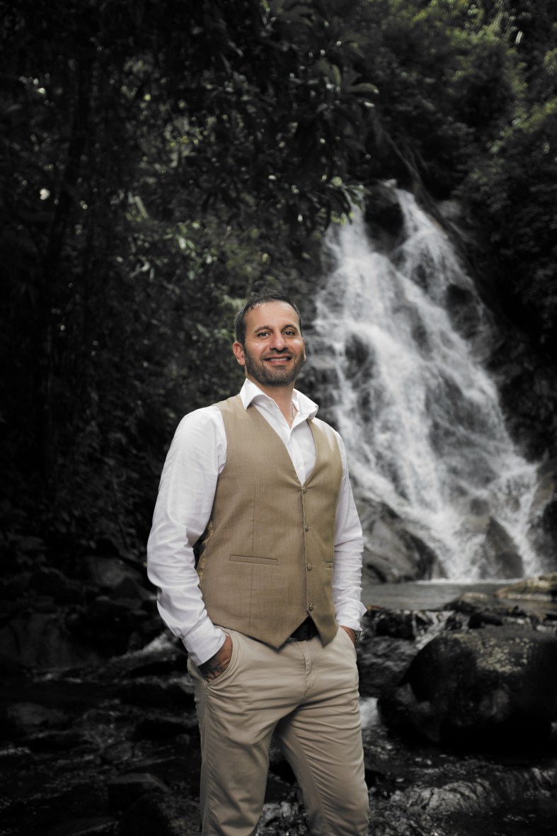 pre wedding photography at sairung waerfall khao lak phang nga thailand