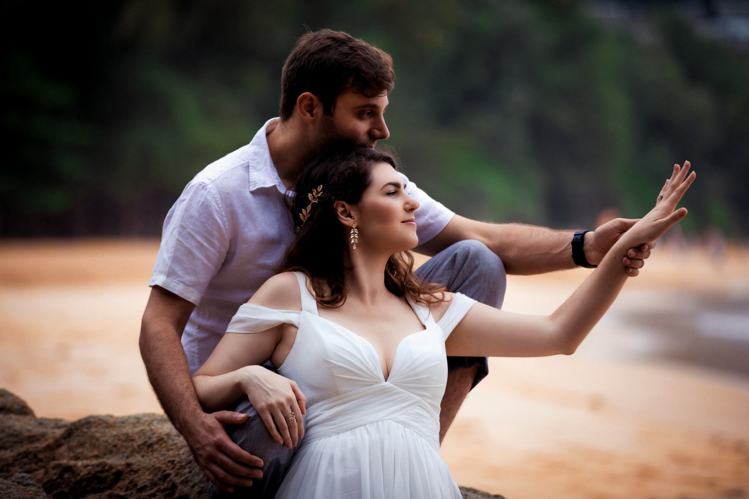 engagement photography at naithon beach phuket