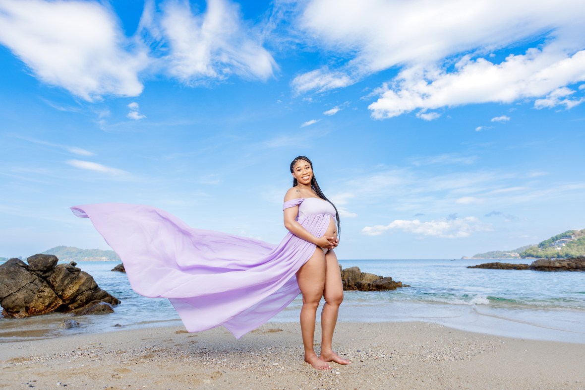 maternity photography at kalim beach phuket