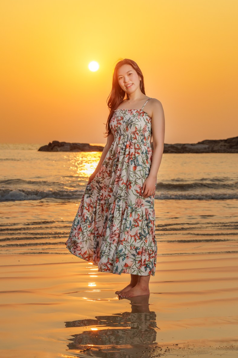 portrait photography as sunset at khaolak lighthouse phang-nga