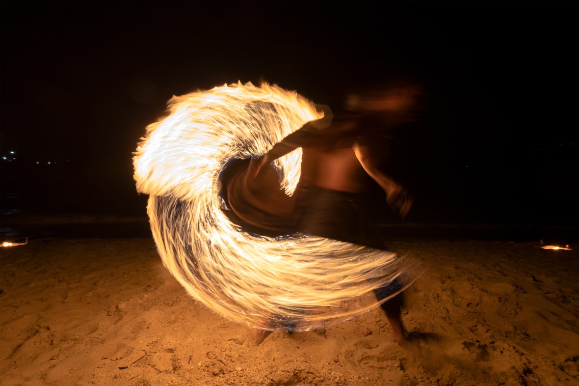 fire show photoshoot on event at panwa beach phuket