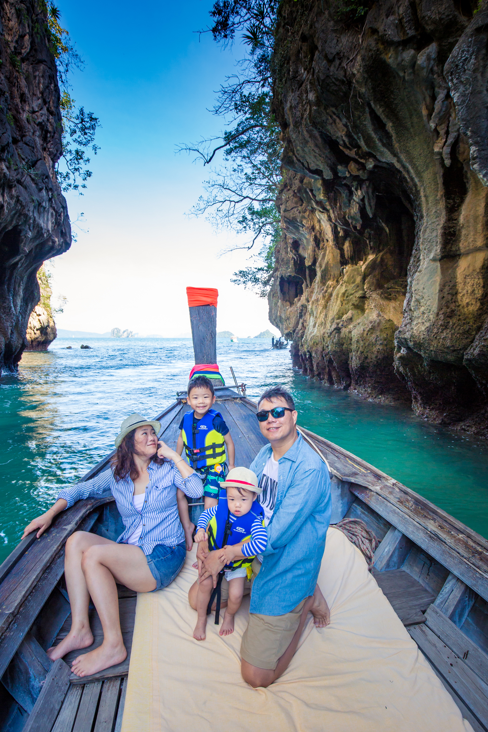 family photoshoot at Koh Hong Krabi Thailand