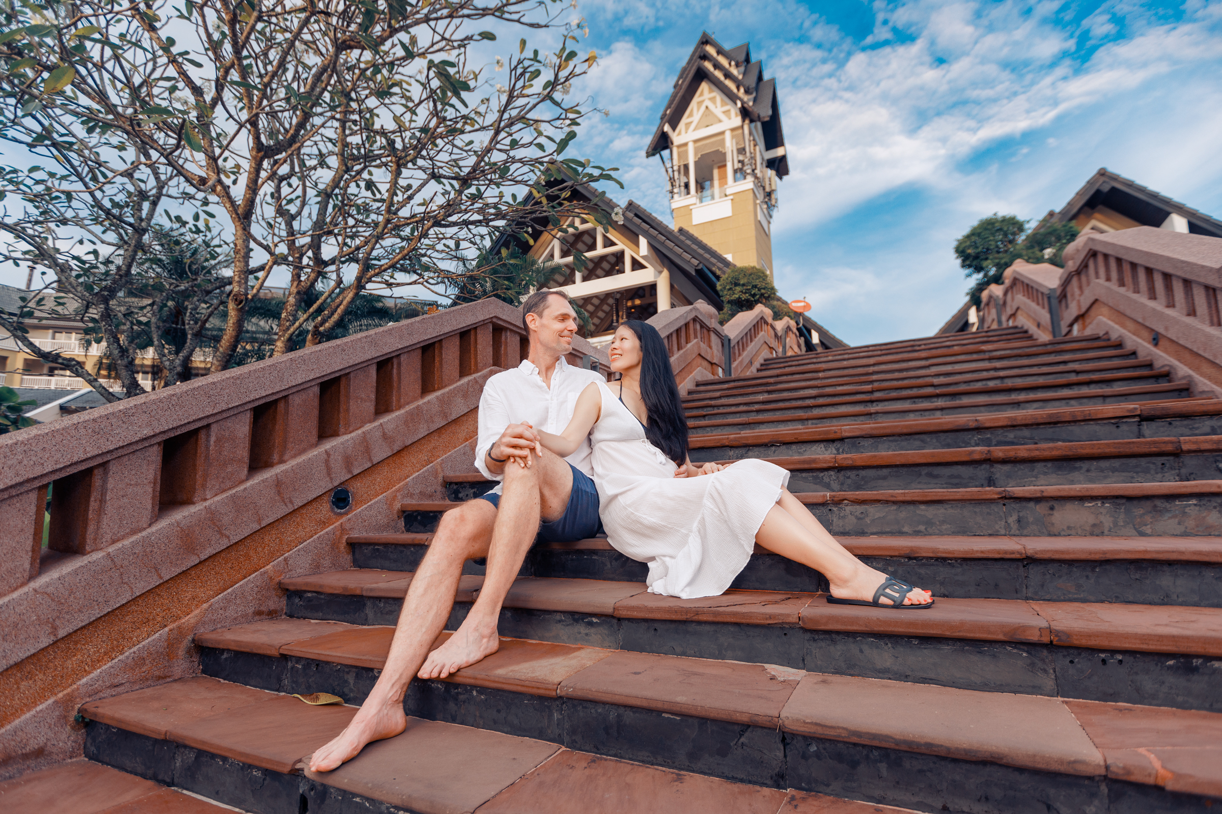 Maternity photoshoot at Angsana Laguna Bang tao beach Phuket