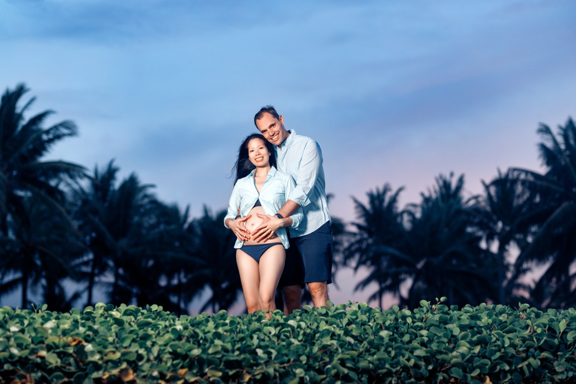 Maternity photoshoot at Angsana Laguna Bang tao beach Phuket