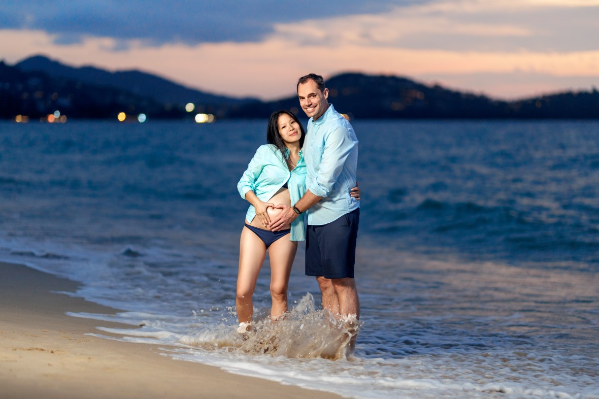 Maternity photoshoot at Angsana Laguna Bang tao beach Phuket