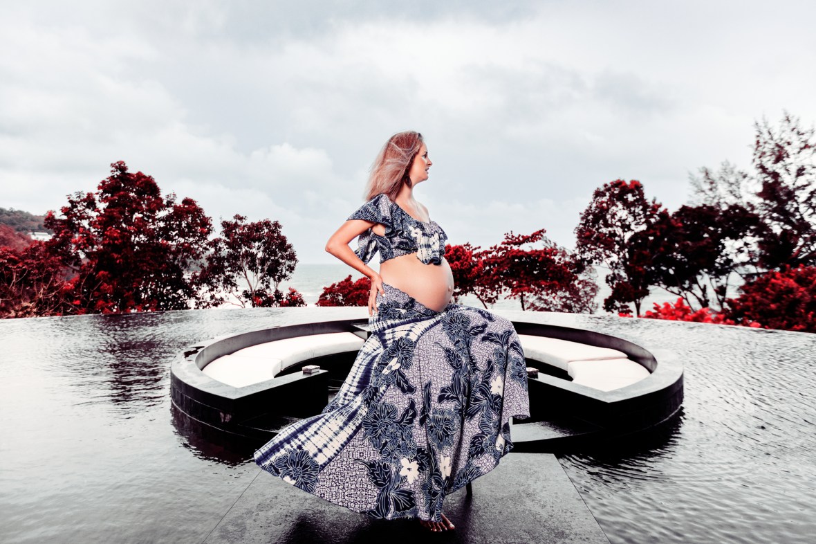 maternity photoshoot at pullman naithon beach phuket
