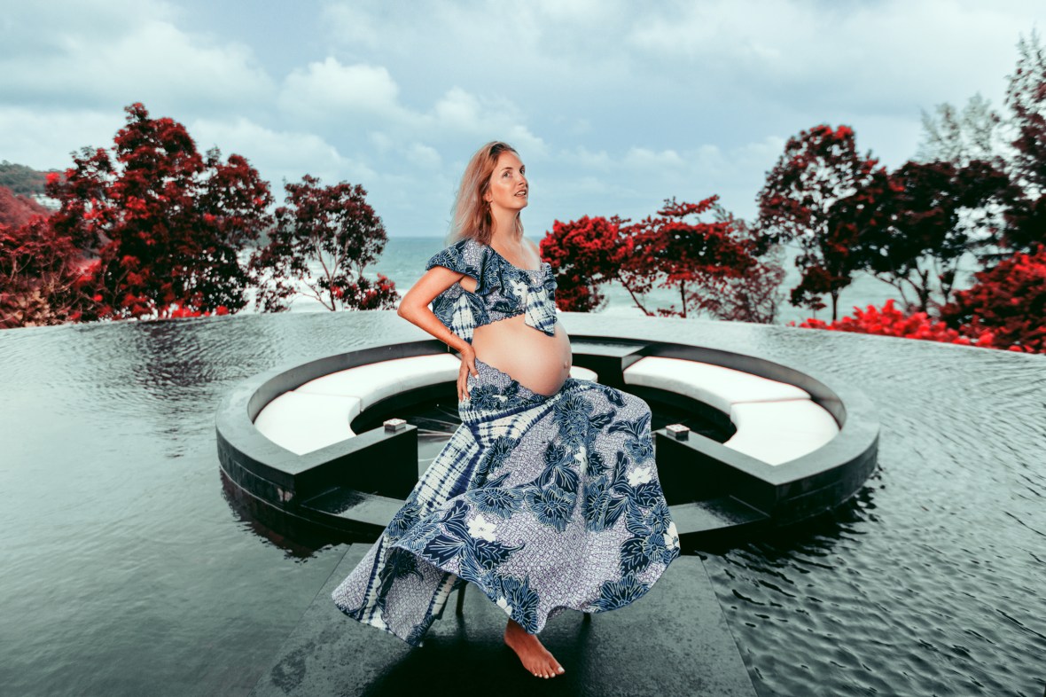 maternity photoshoot at pullman naithon beach phuket