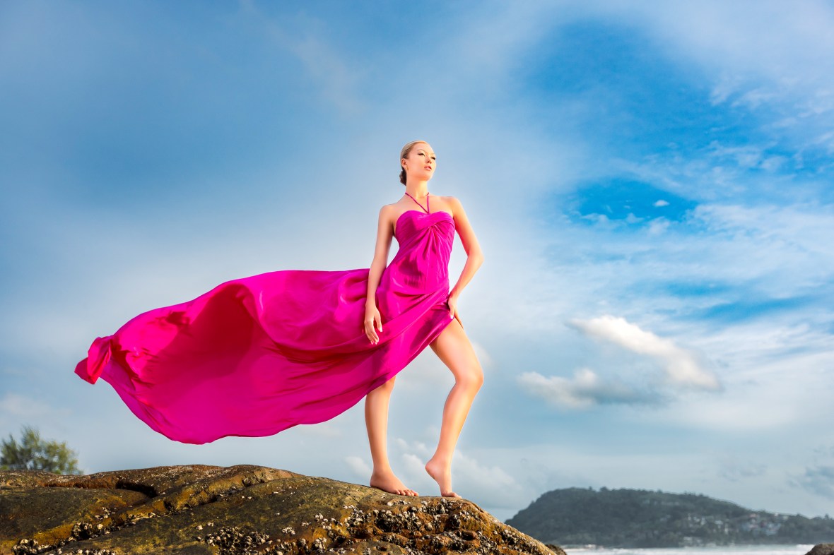 fashion portrait photography at patong beach phuket
