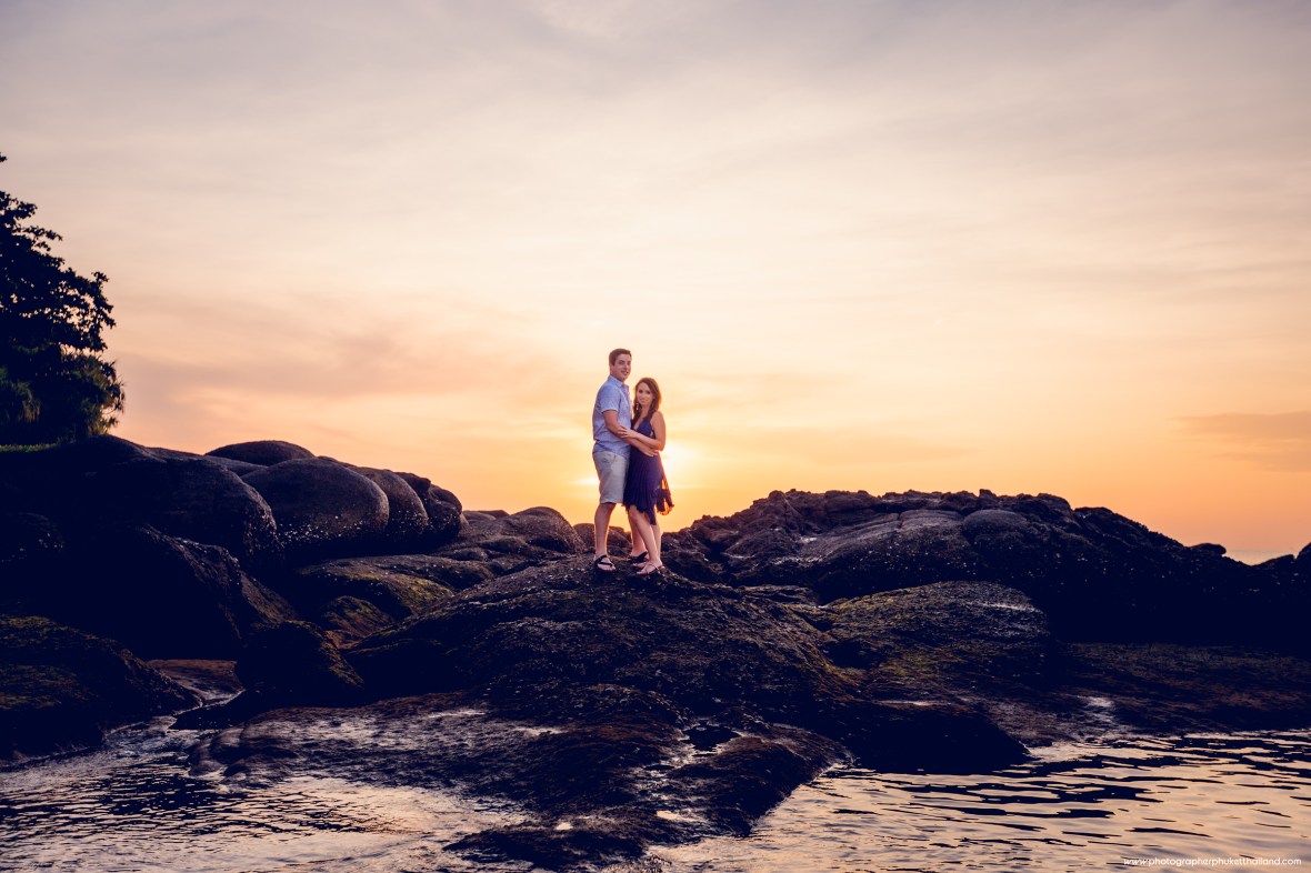 honeymoon couple photoshoot at kata noi beach phuket
