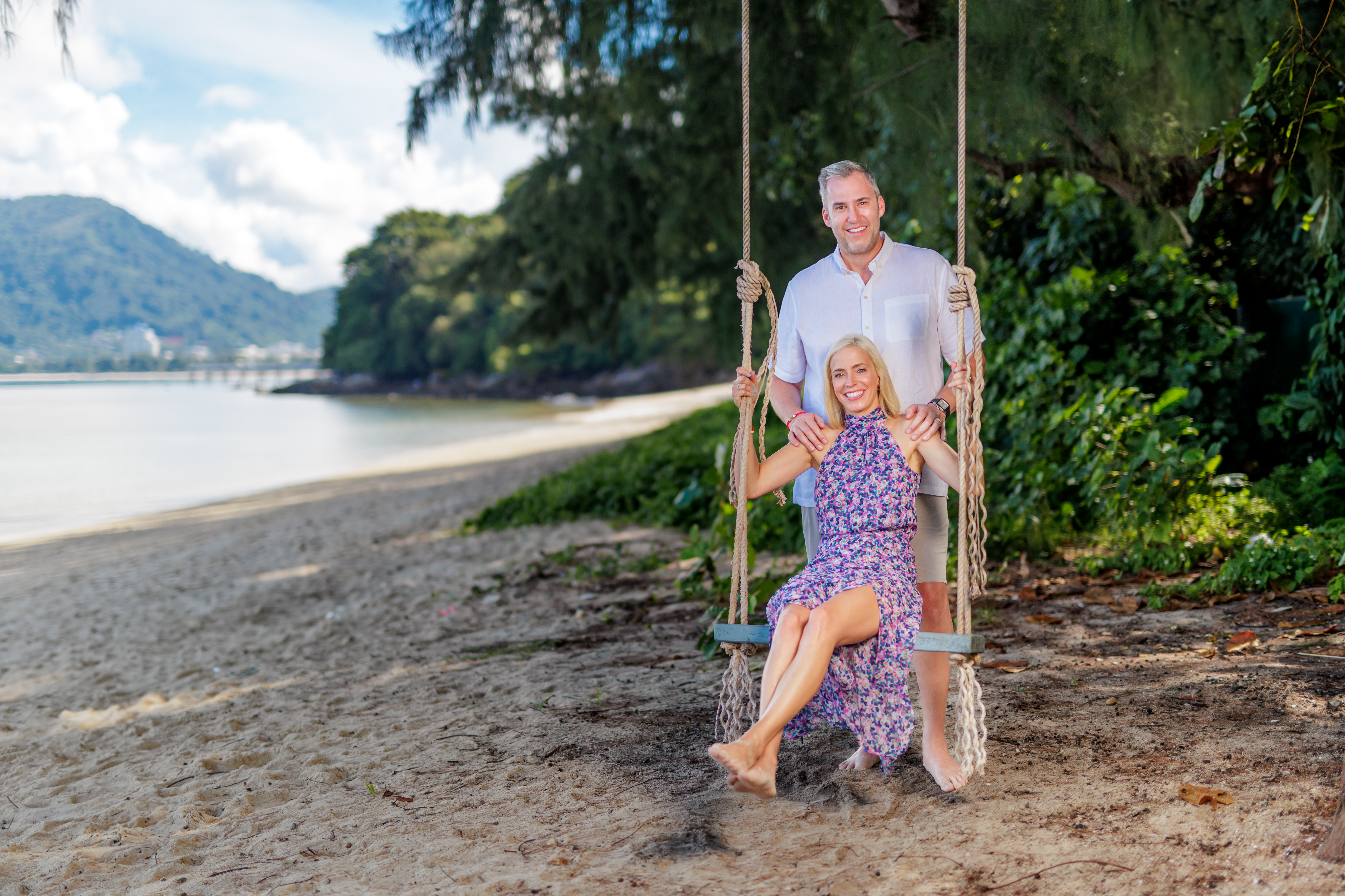 Honeymoon couple photoshoot at Tri Trang Beach Phuket