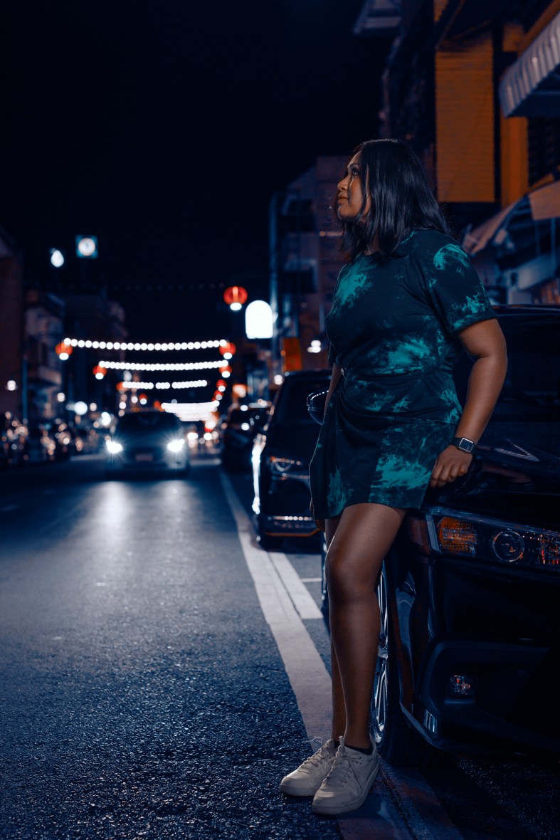 night portrait photoshoot at phuket old town