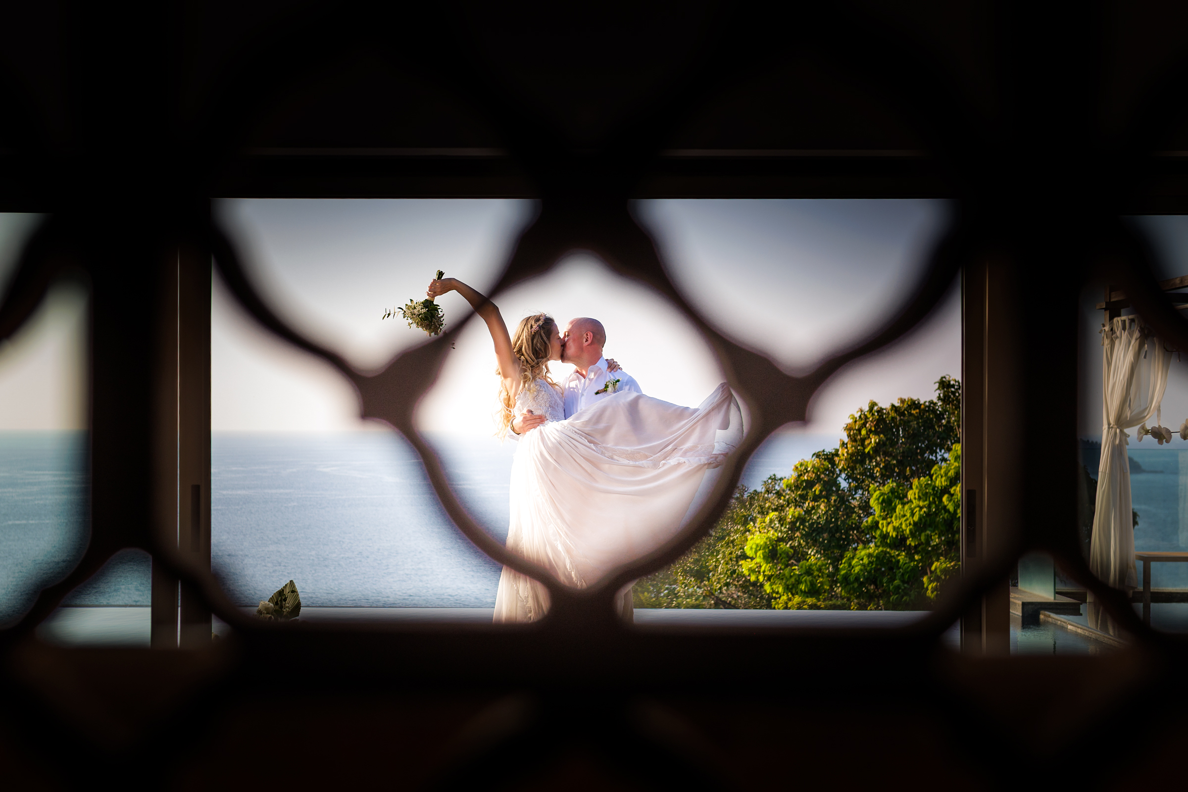 elopement wedding photoshoot at the shore Kata noi beach phuket